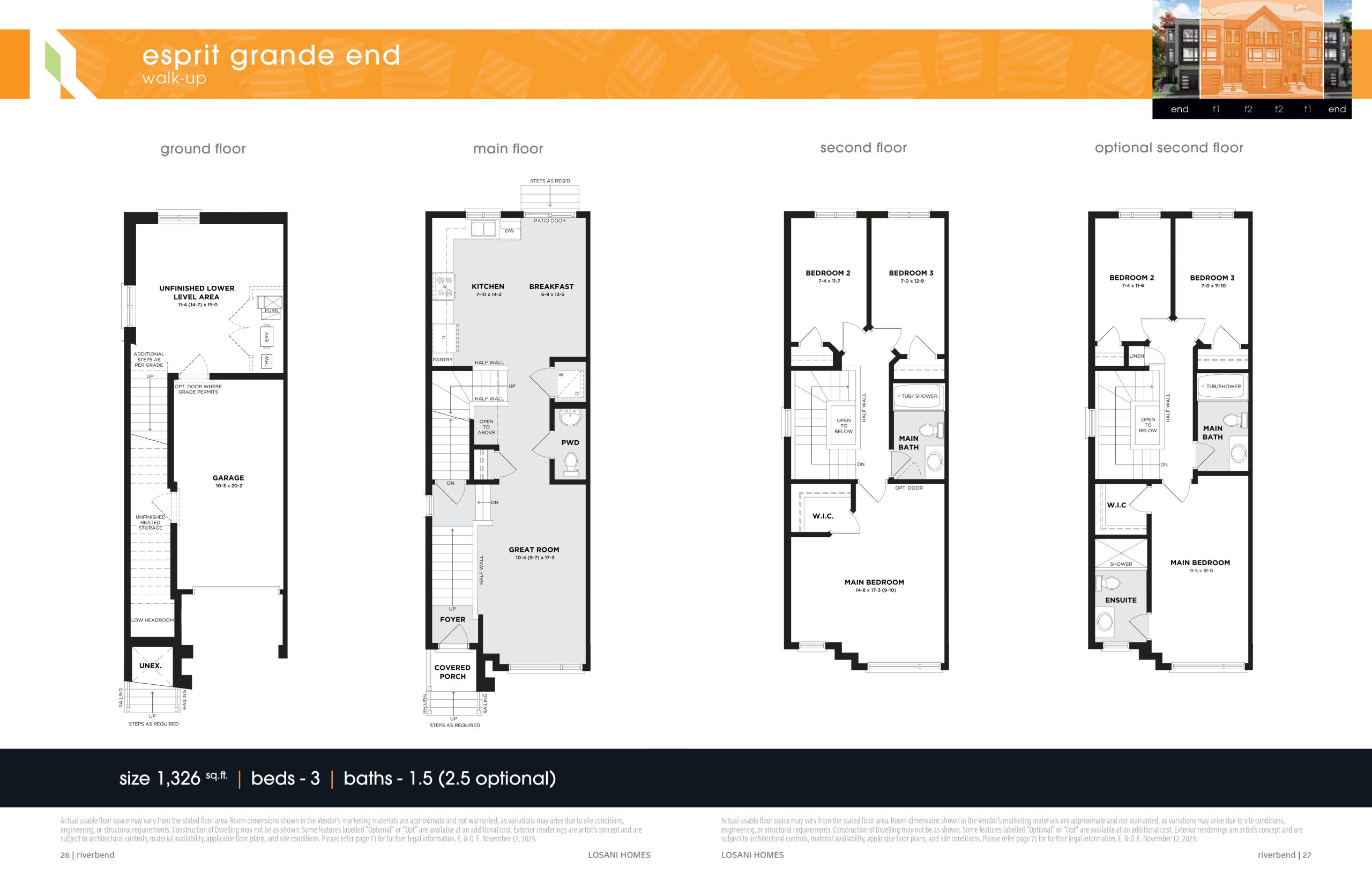Esprit Grande End floor plan