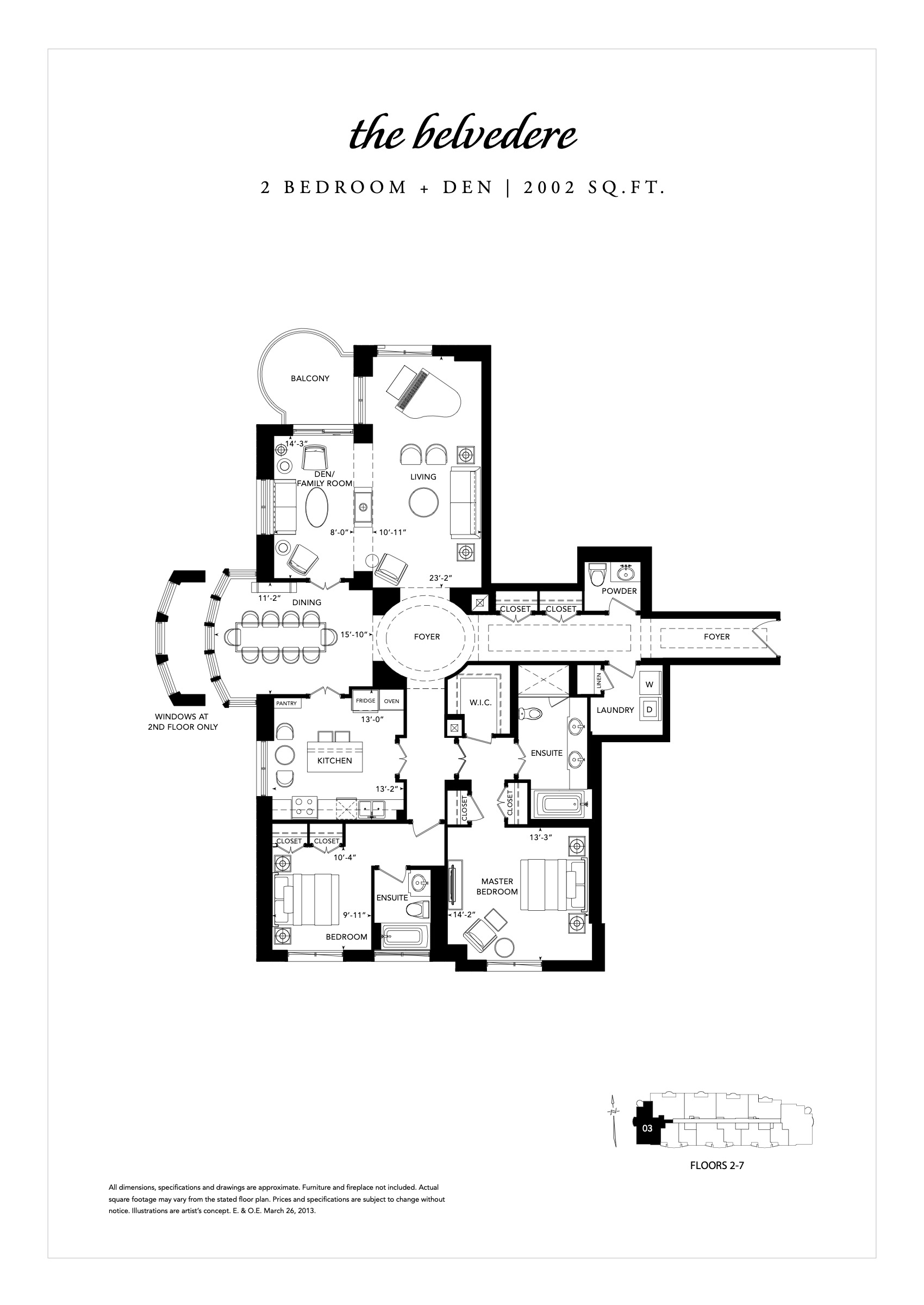The Belvedere floor plan