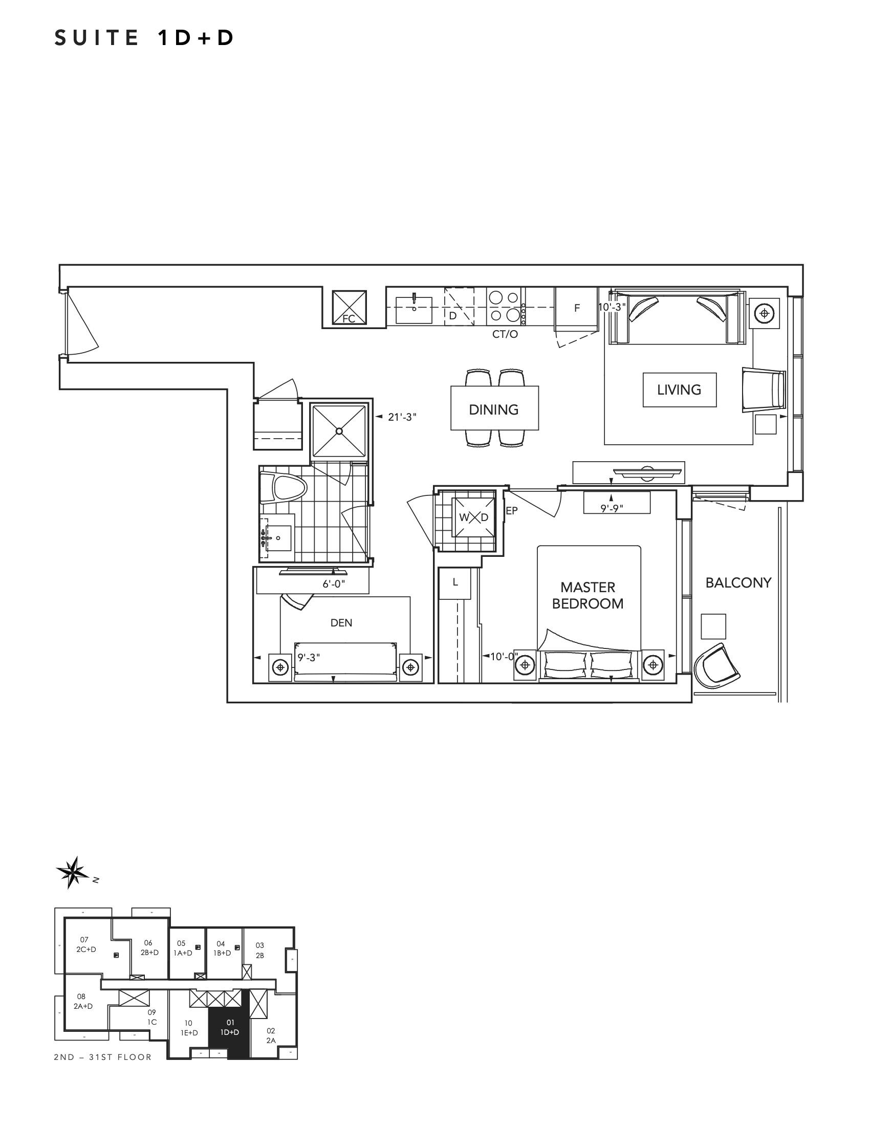 1D+D floor plan