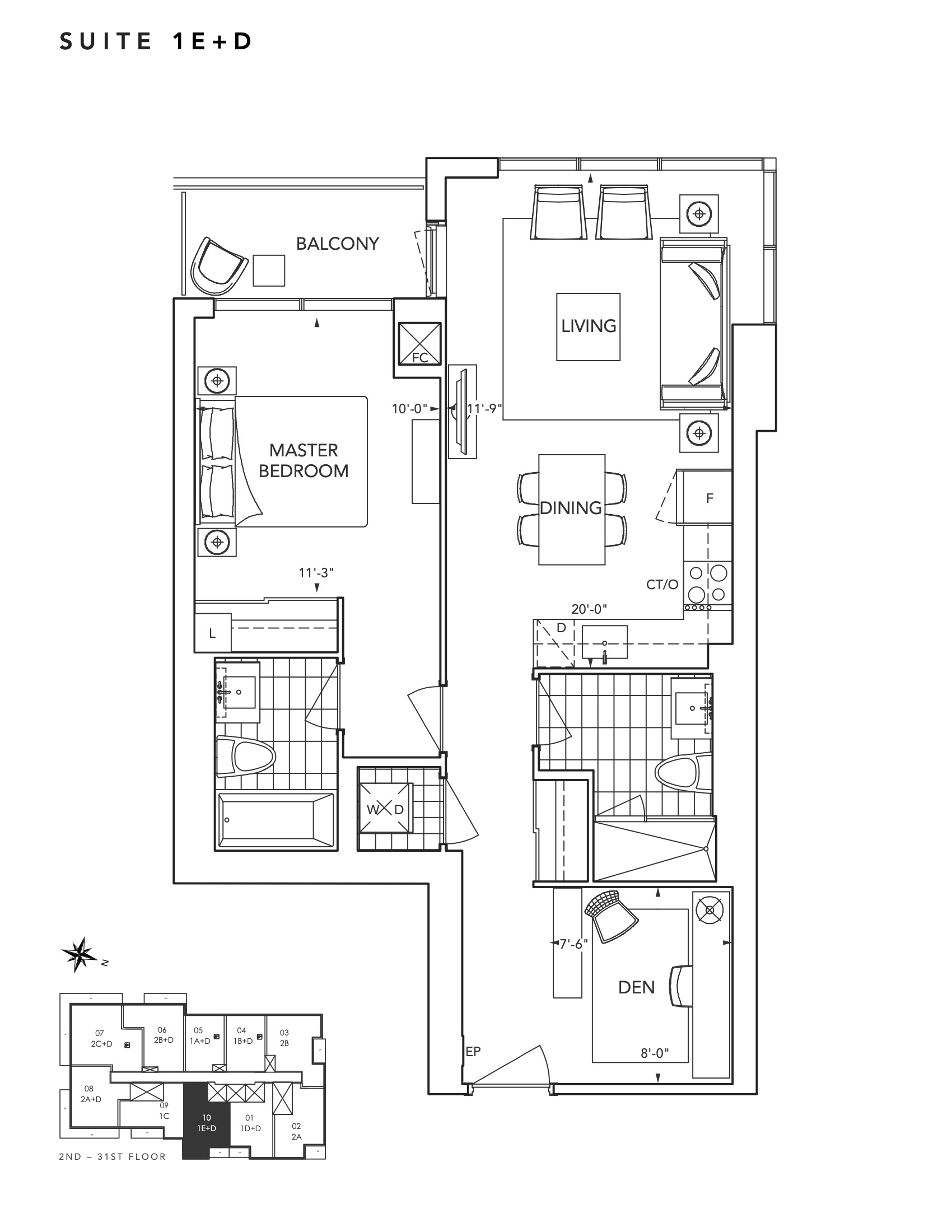 1E+D floor plan