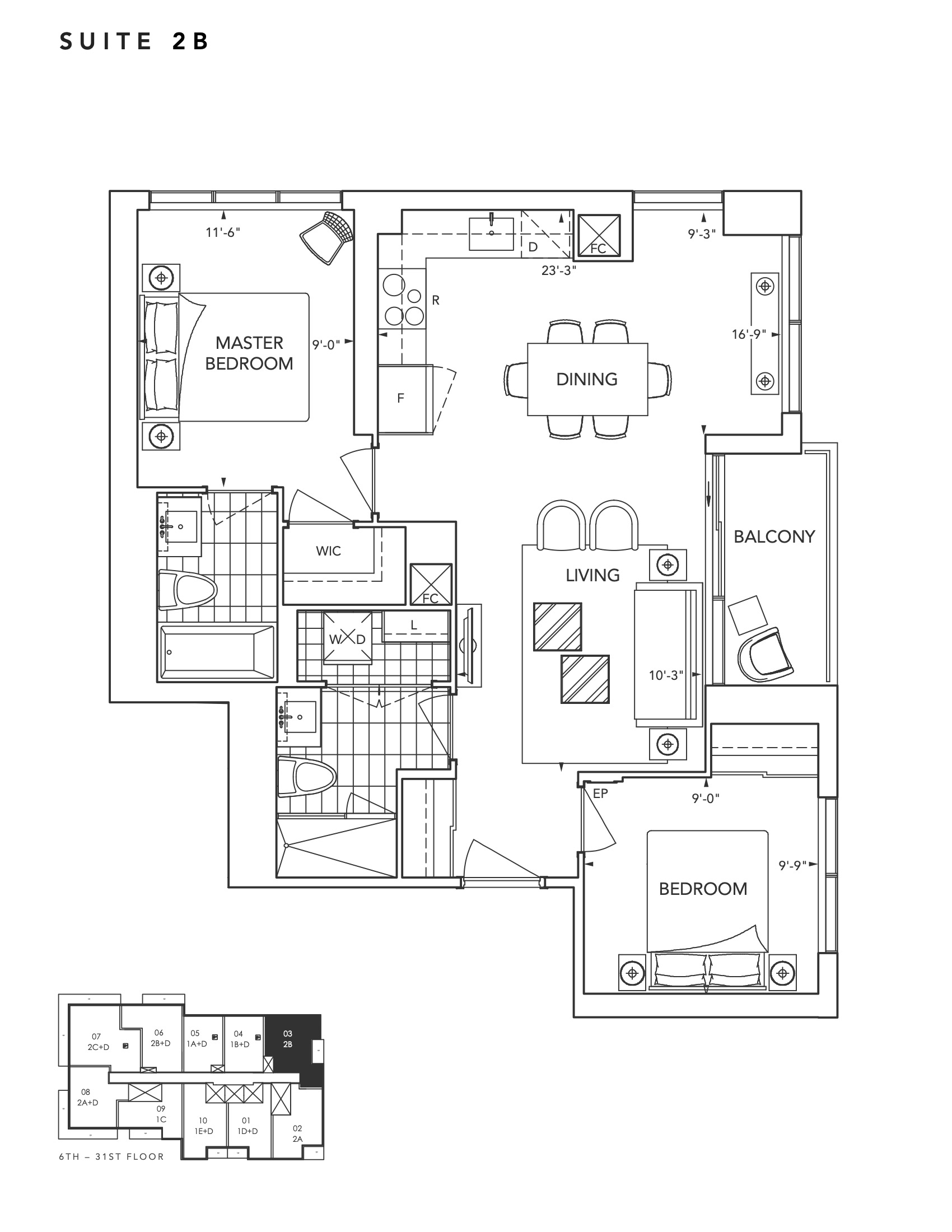 2B floor plan