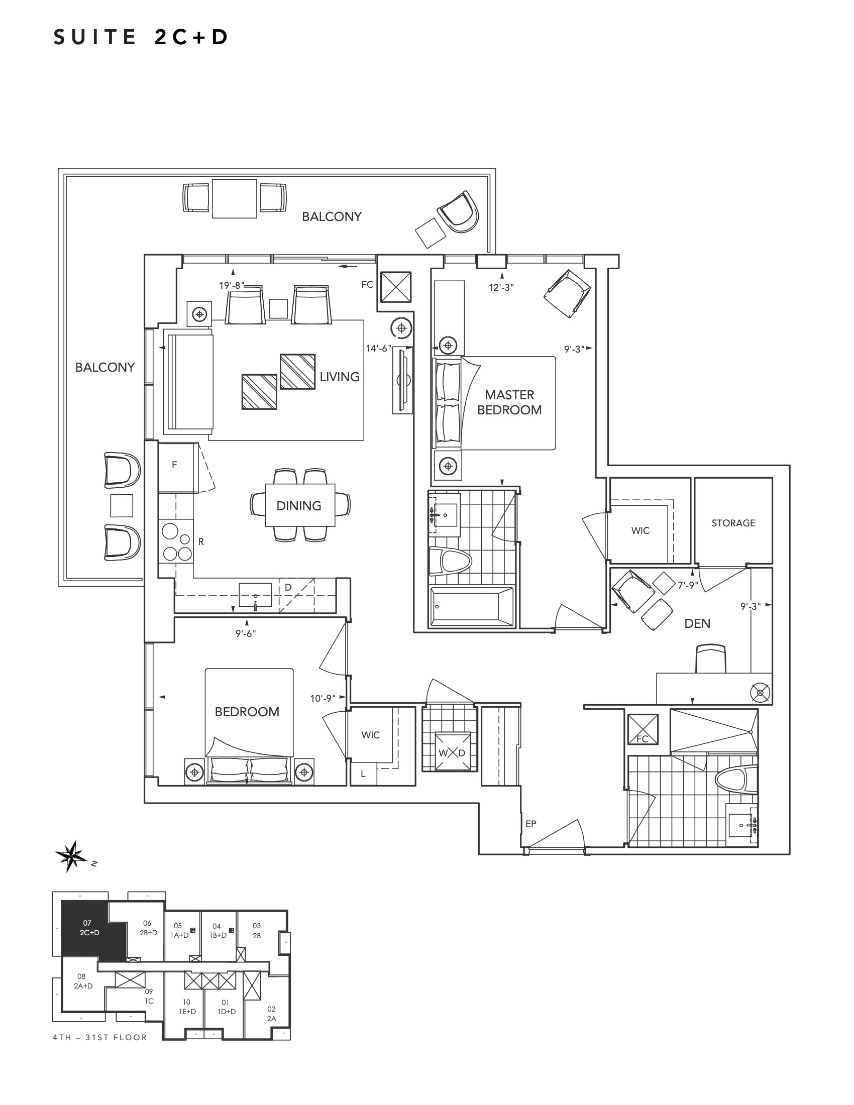 2C+D floor plan