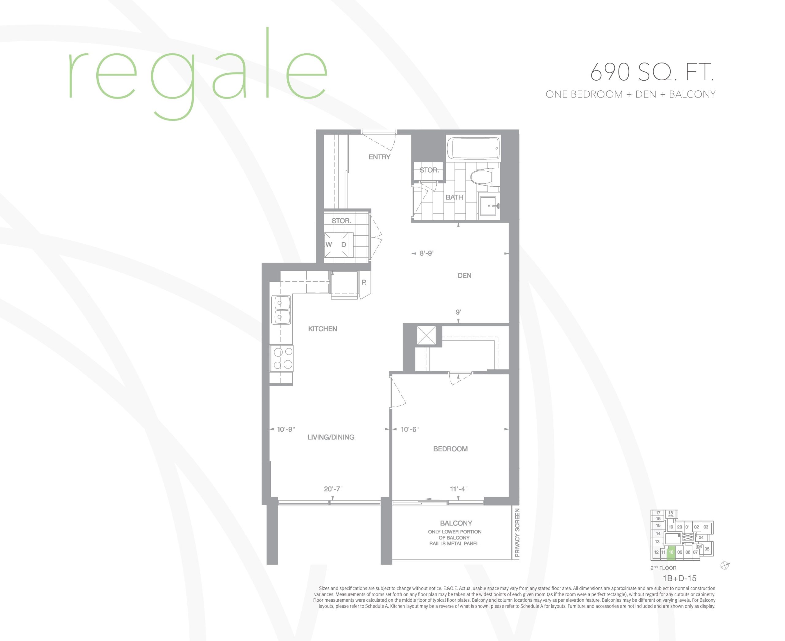 Regale floor plan