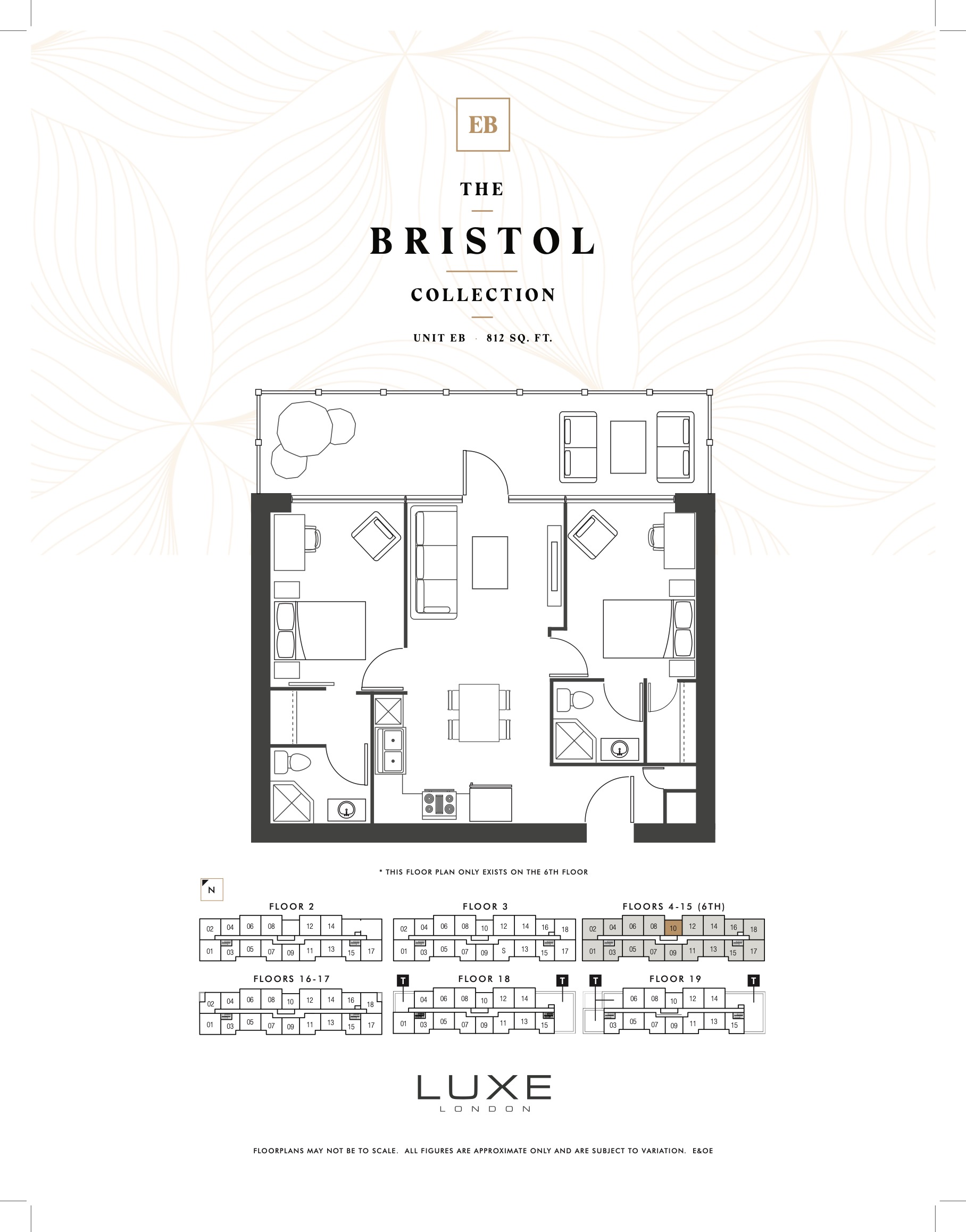 The Bristol - Unit EB floor plan