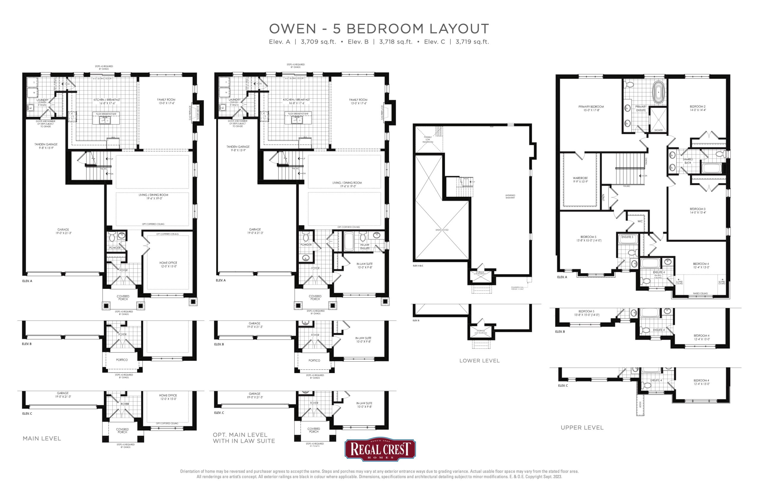 Owen - 5 Bedroom floor plan