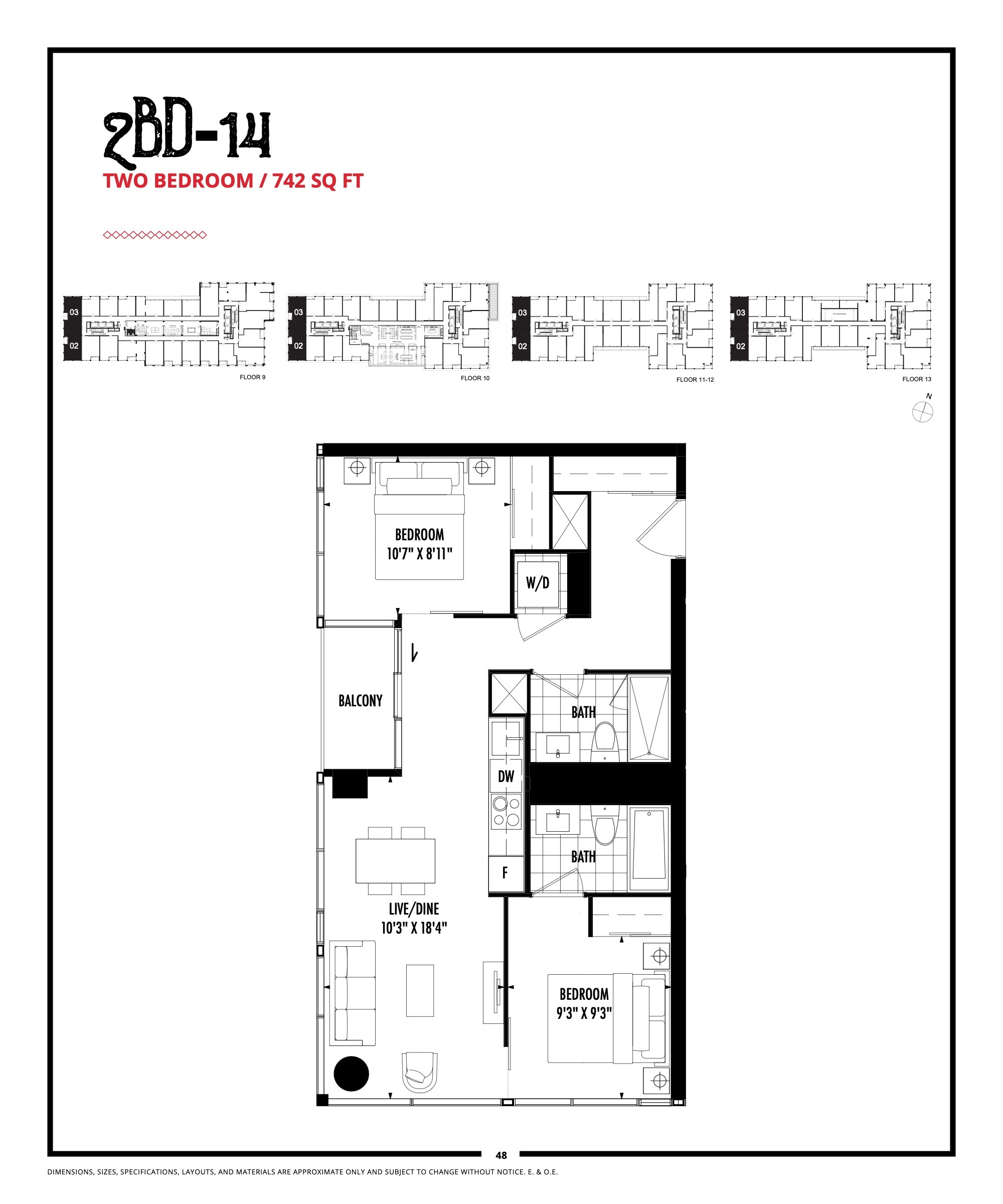 2BD-14 floor plan