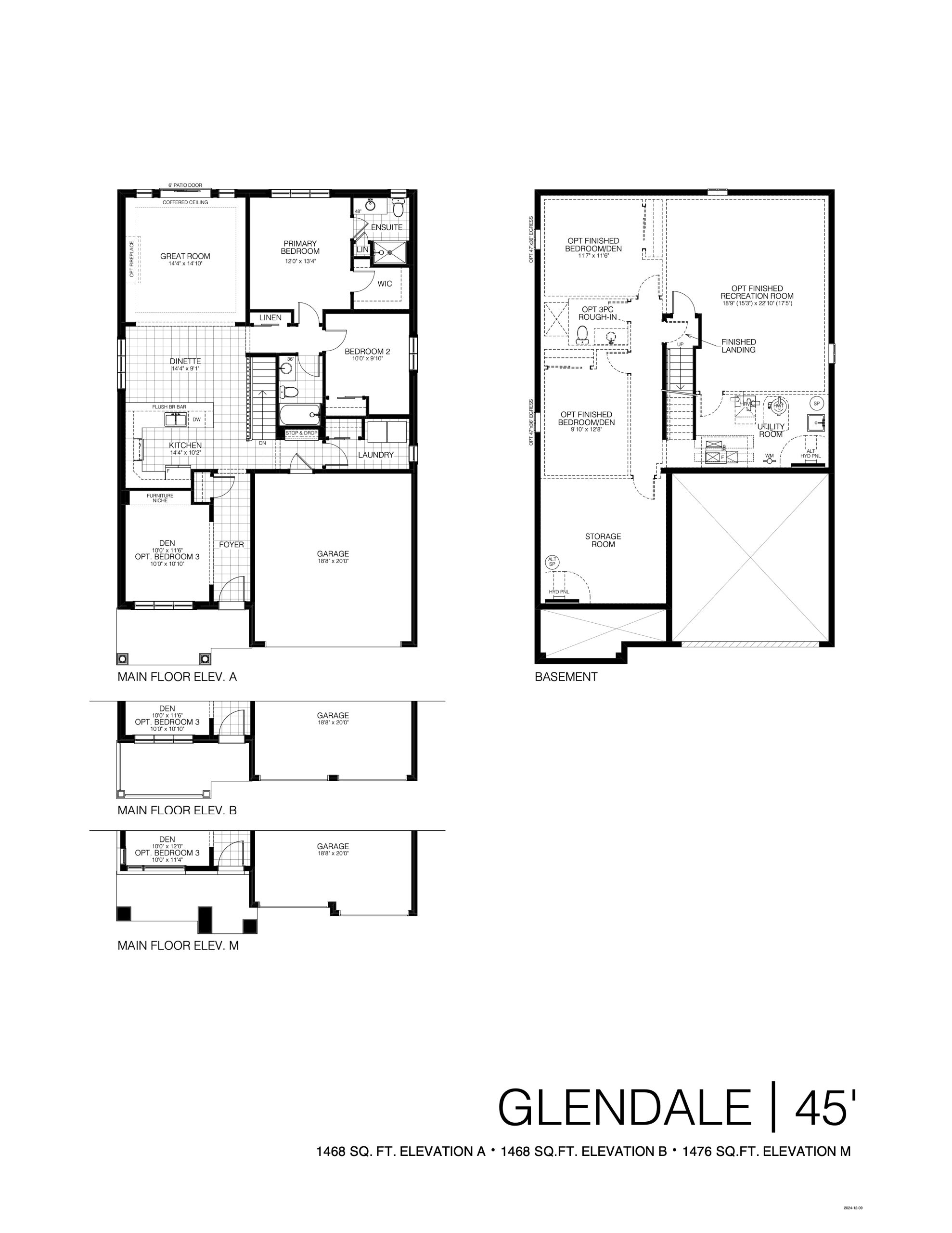 Glendale 45' floor plan