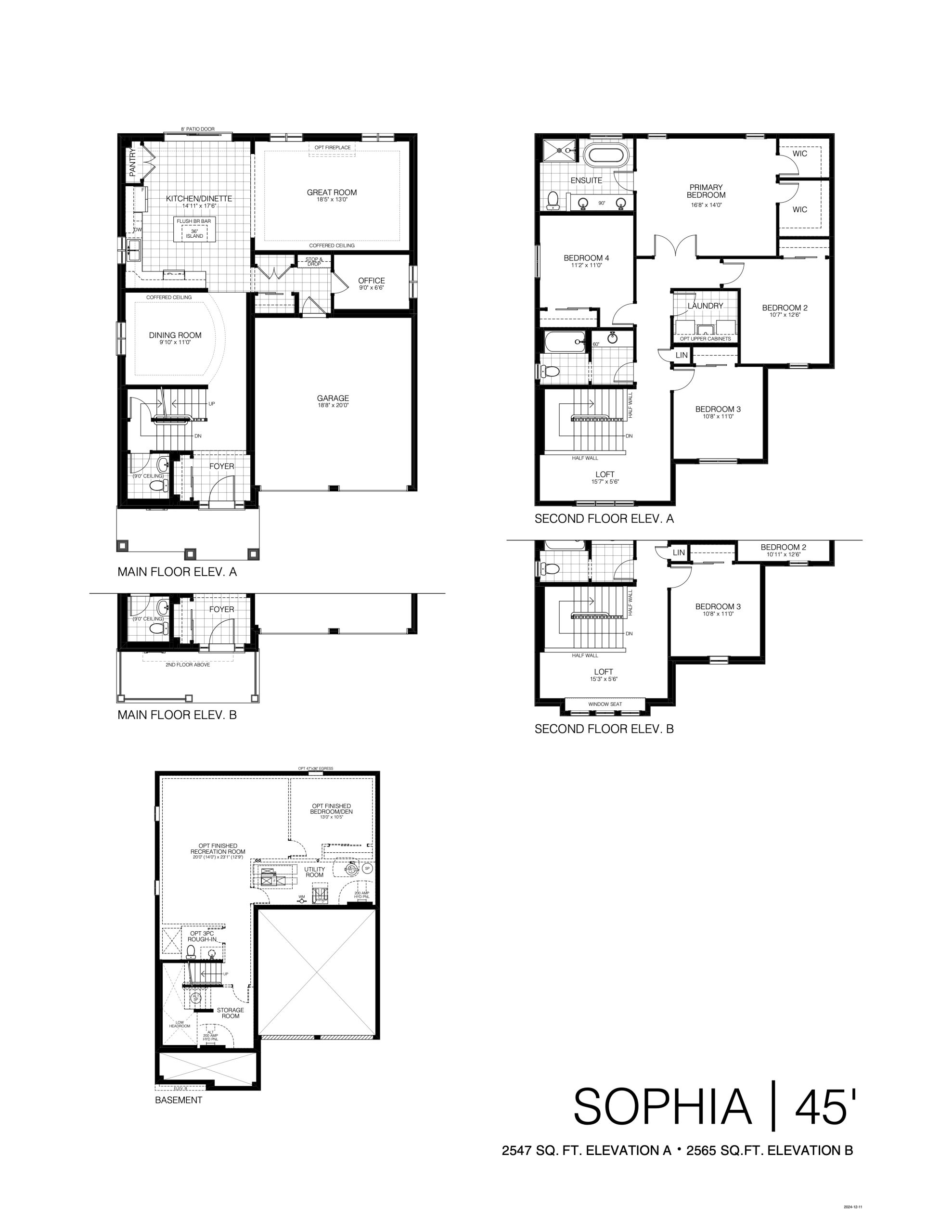 Sophia 45' floor plan