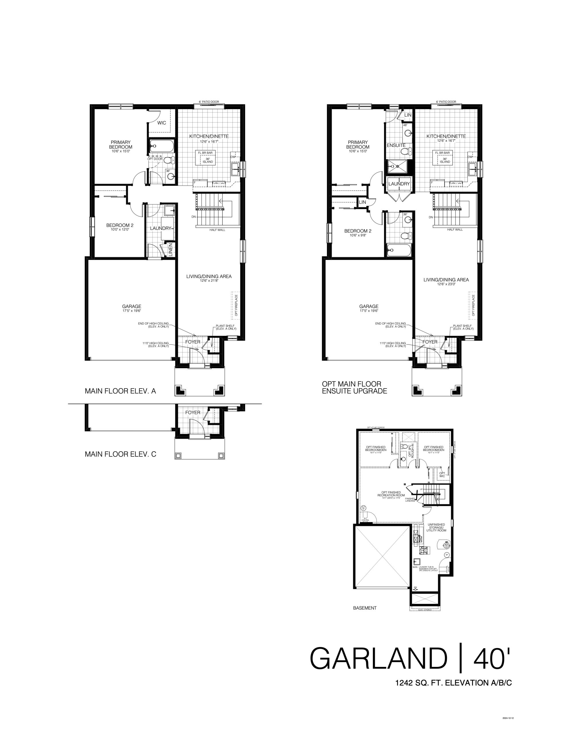 Garland 40' floor plan