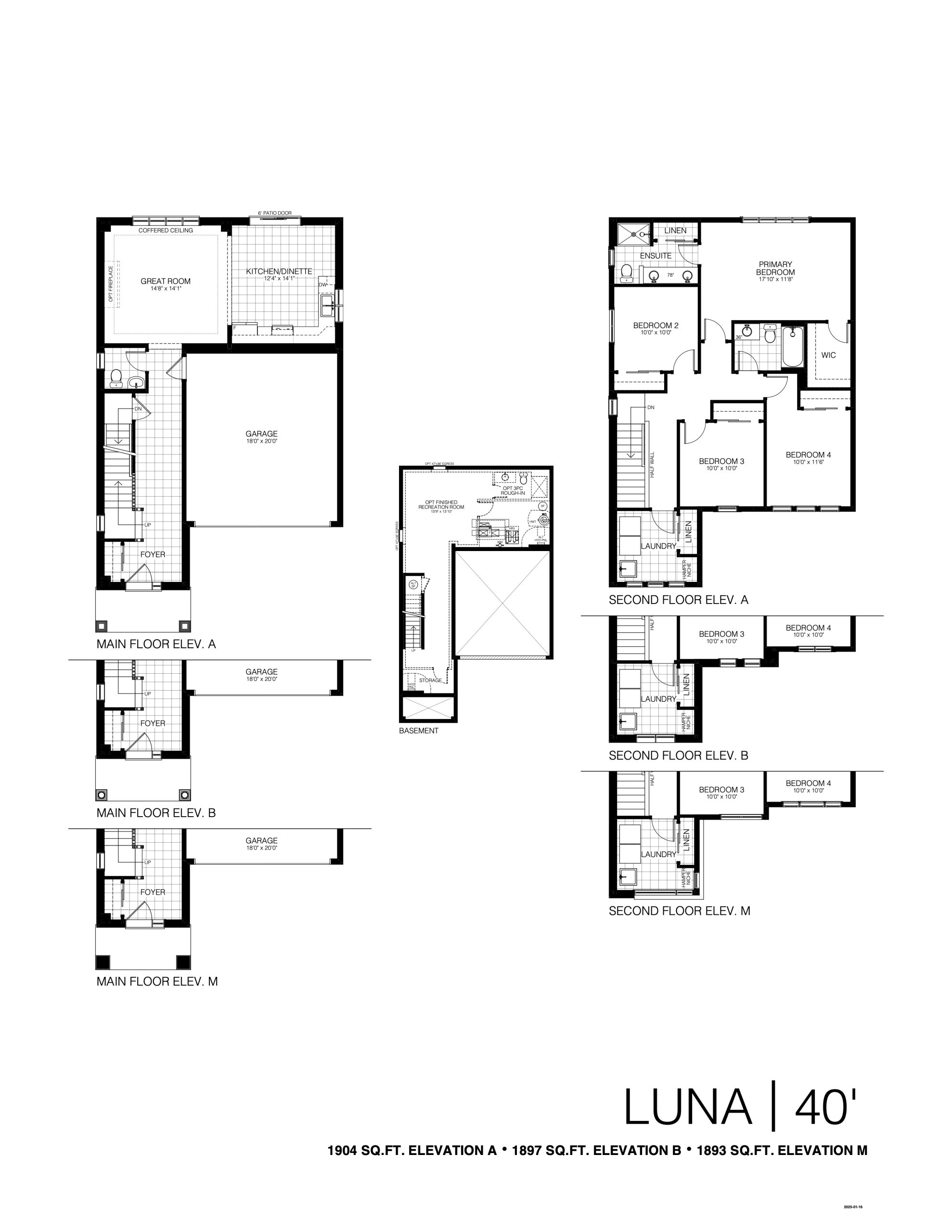Luna 40' floor plan