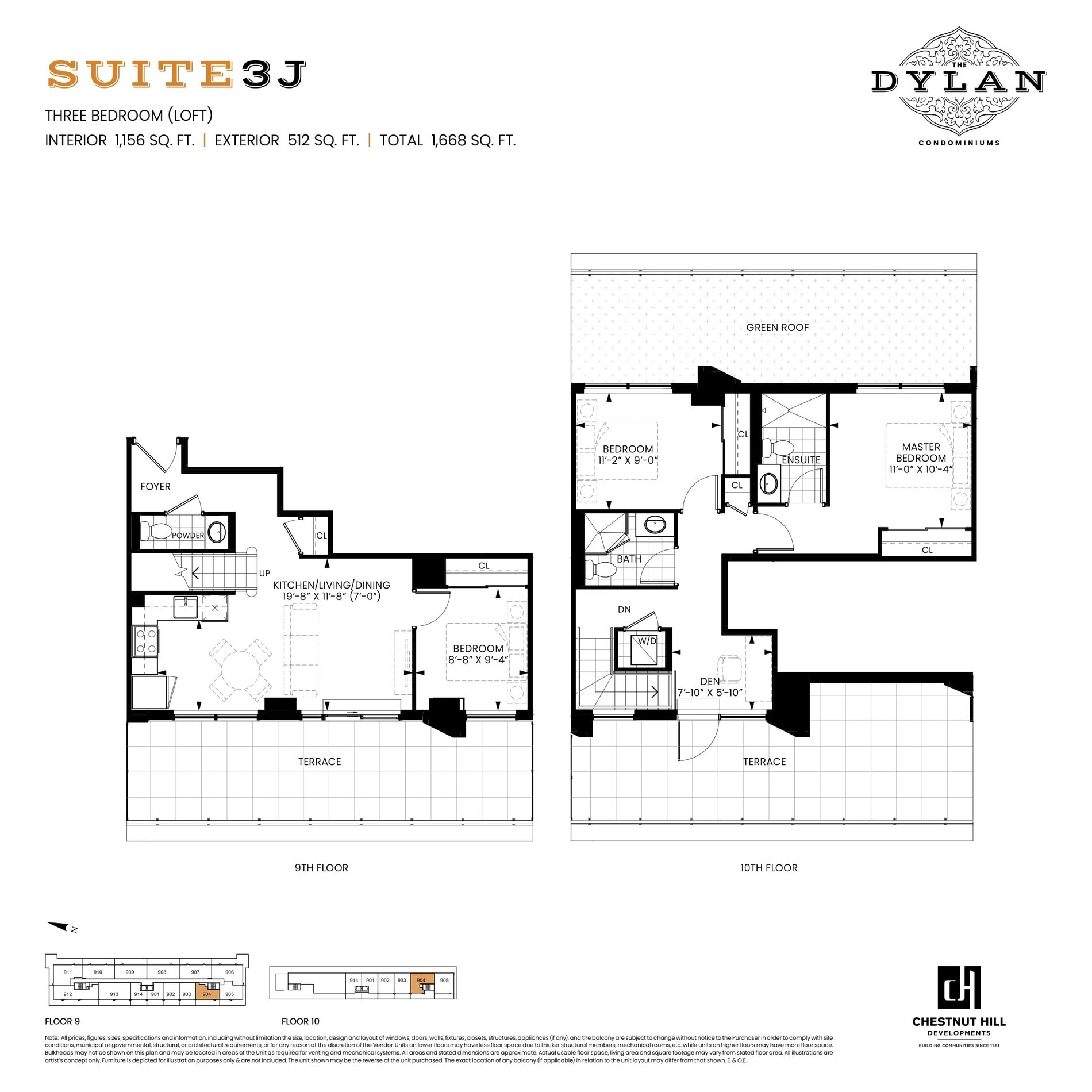 Suite 3J floor plan