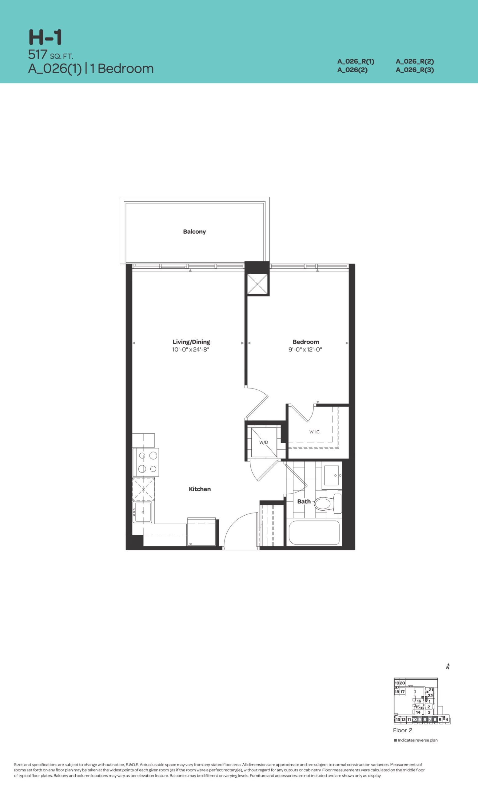H-1 floor plan