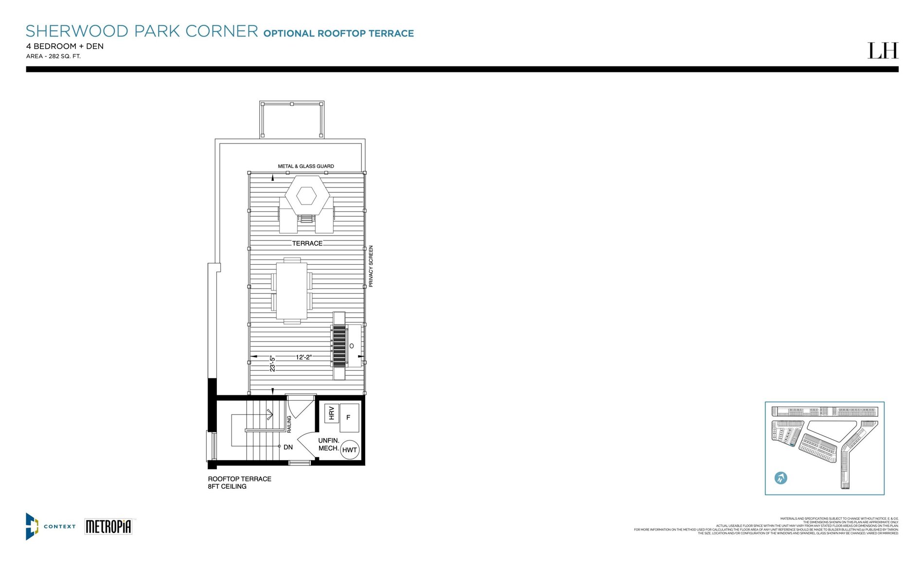 Sherwood Park Corner (Optional Rooftop Terrace) floor plan