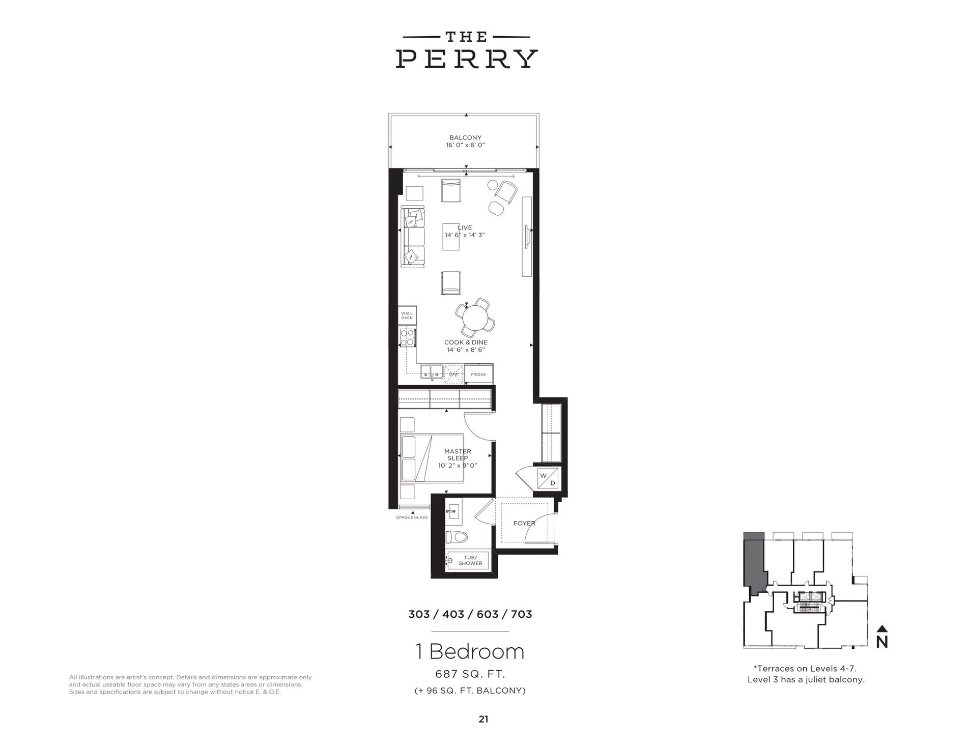 Suite 303 / 403 / 603 / 703 floor plan