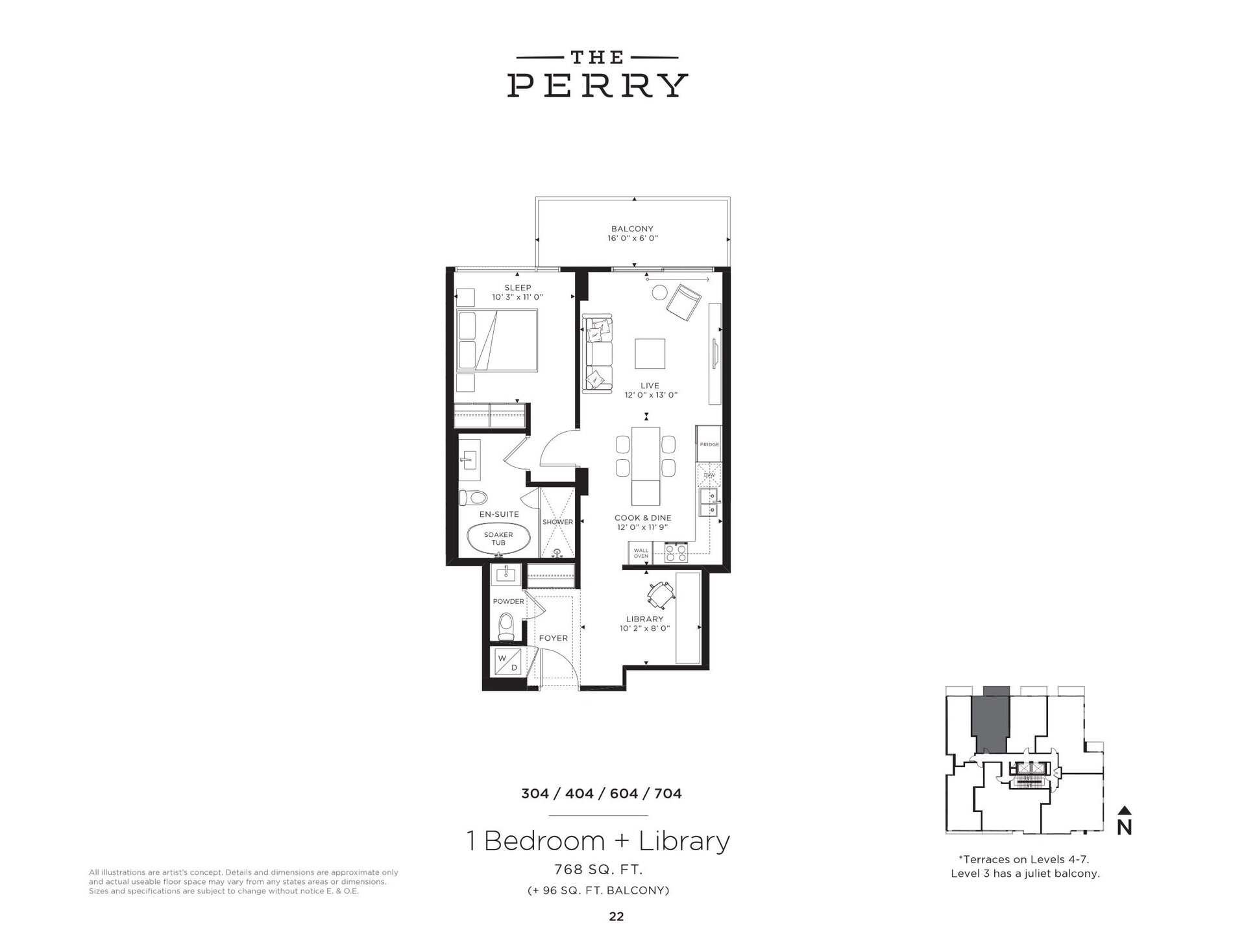 Suite 304 / 404 / 604 / 704 floor plan