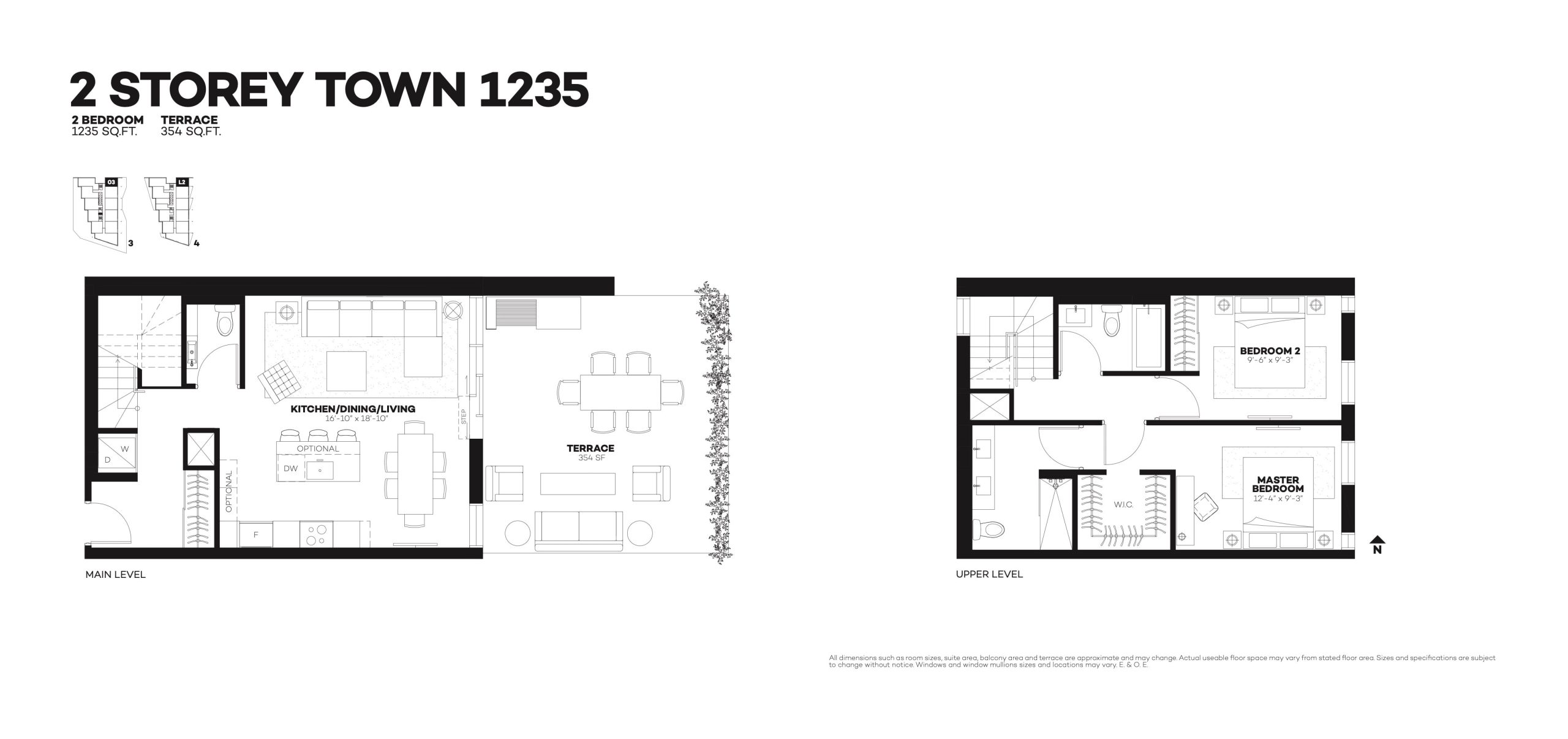 2 Storey Town 1235 floor plan