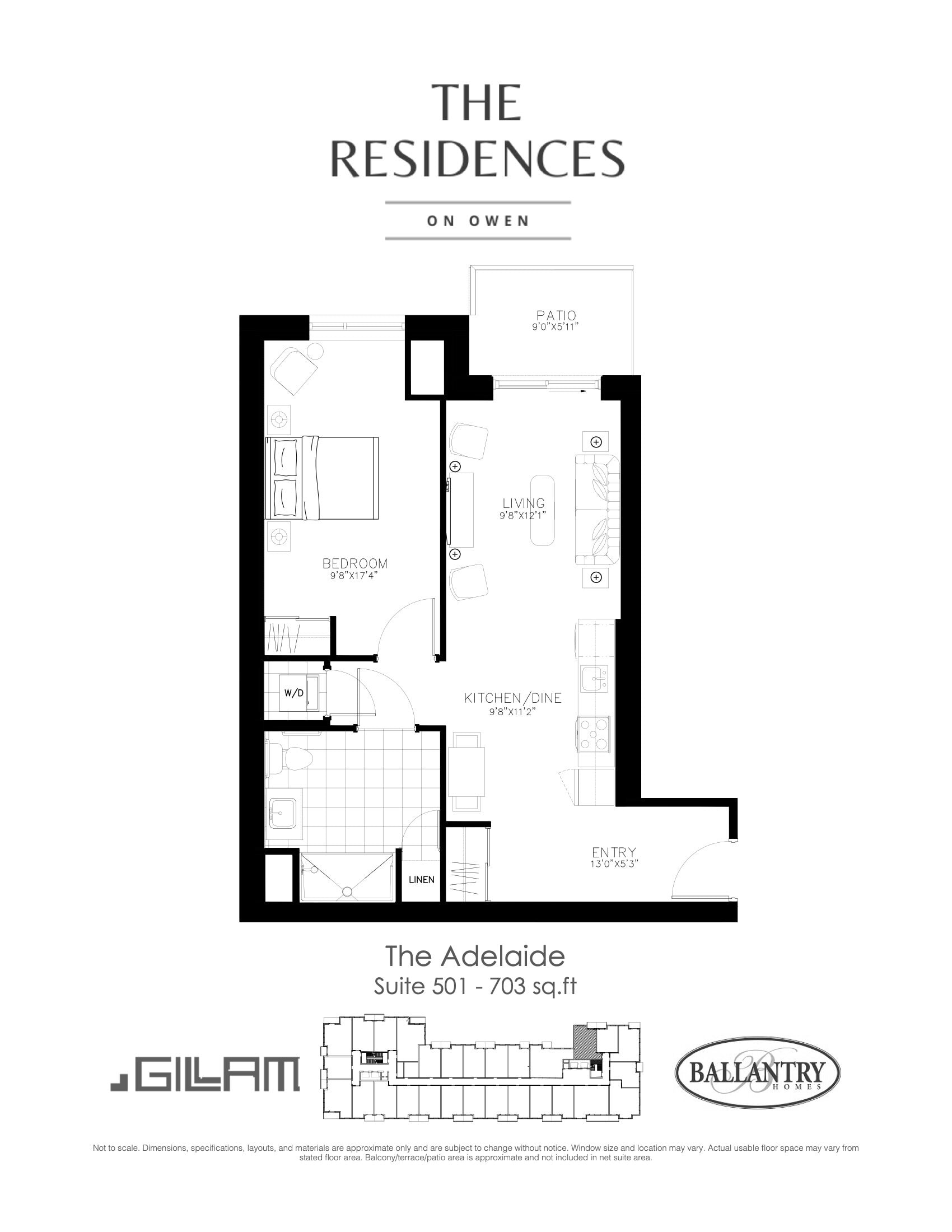 The Adelaide - Suite 501 floor plan