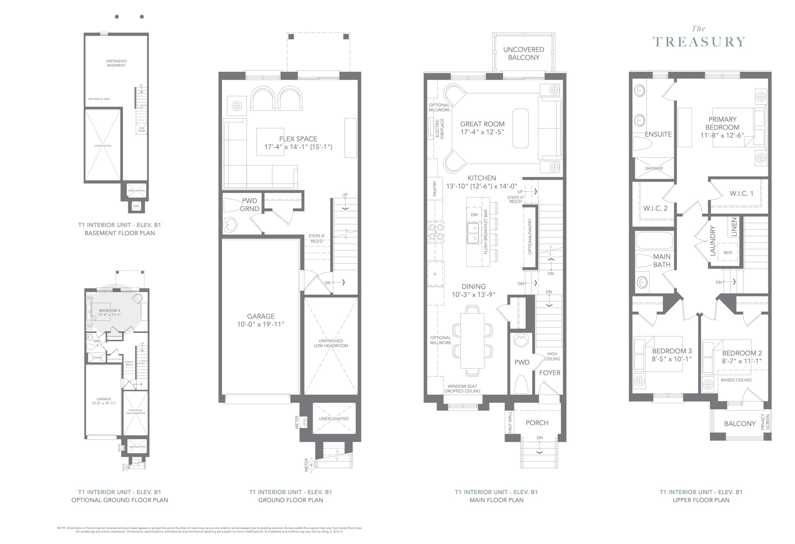 Oakhaven T1 Elev. B1 floor plan