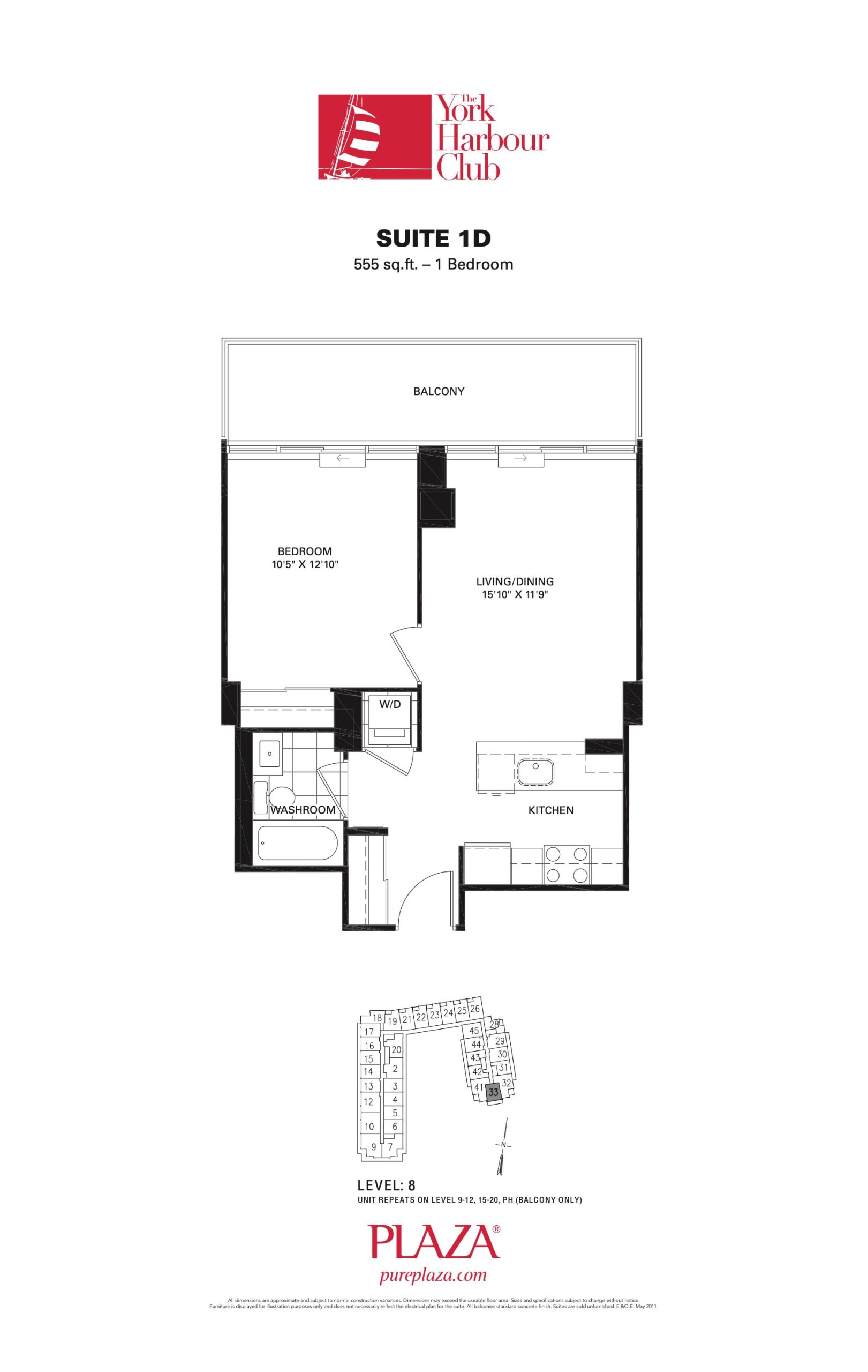 Suite 1D floor plan