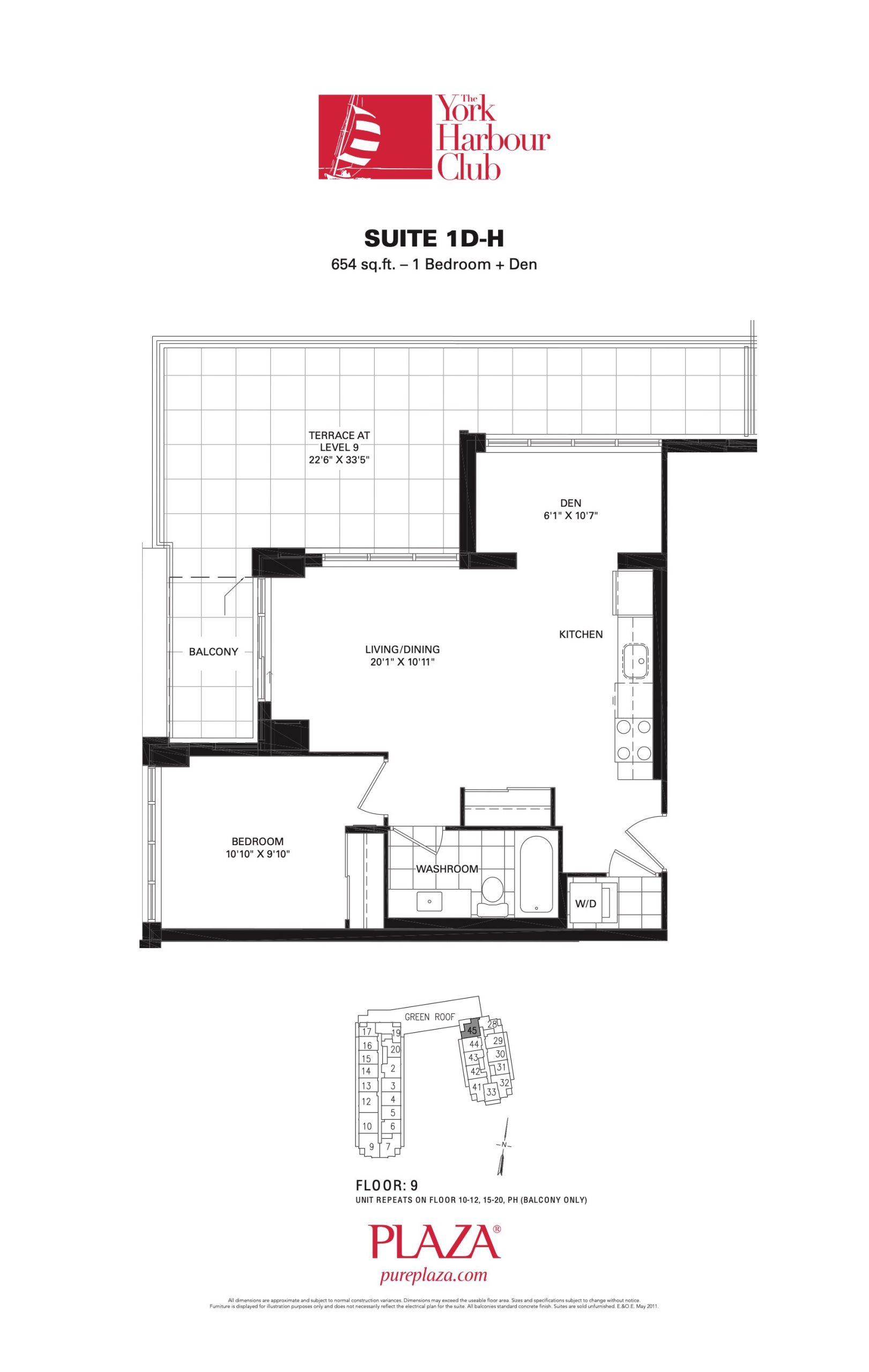 Suite 1D-H floor plan