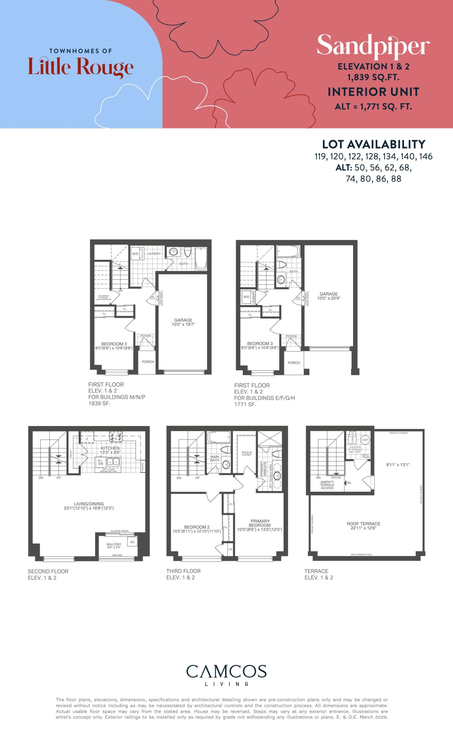Sandpiper Interior Unit floor plan