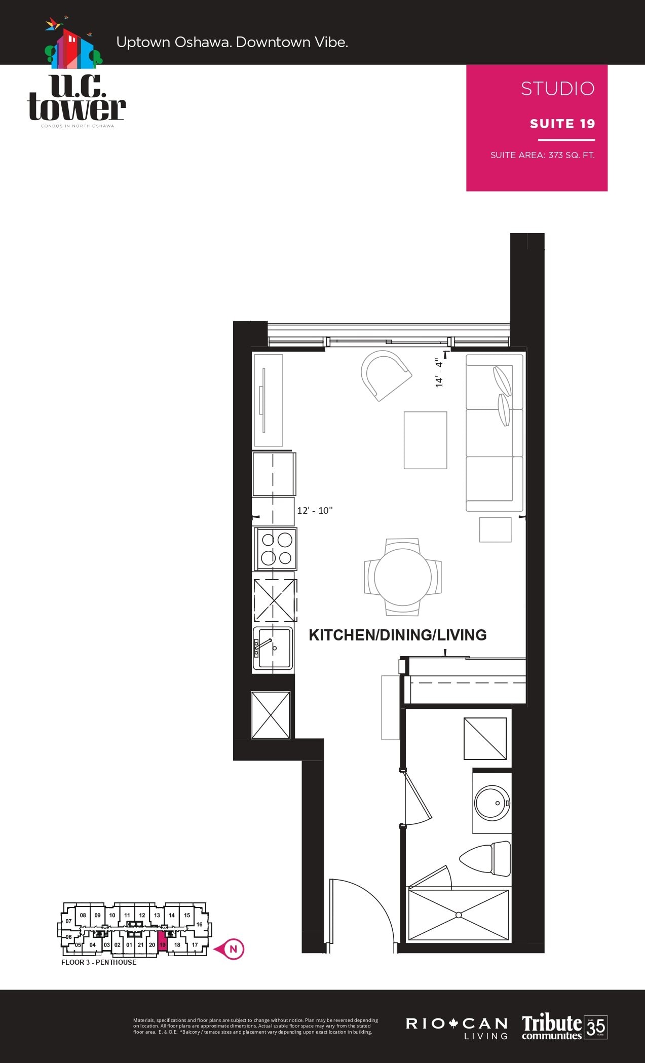 Studio - Suite 19 floor plan