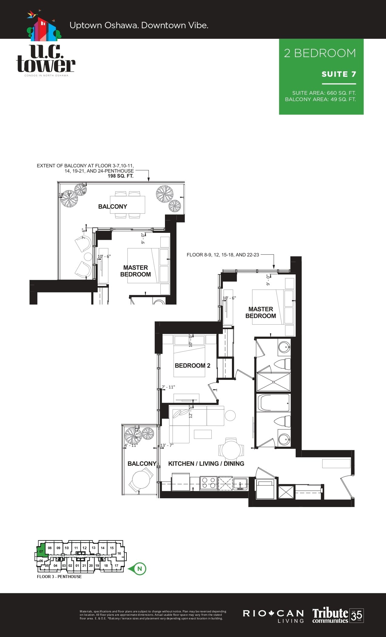 2 Bedroom - Suite 7 floor plan