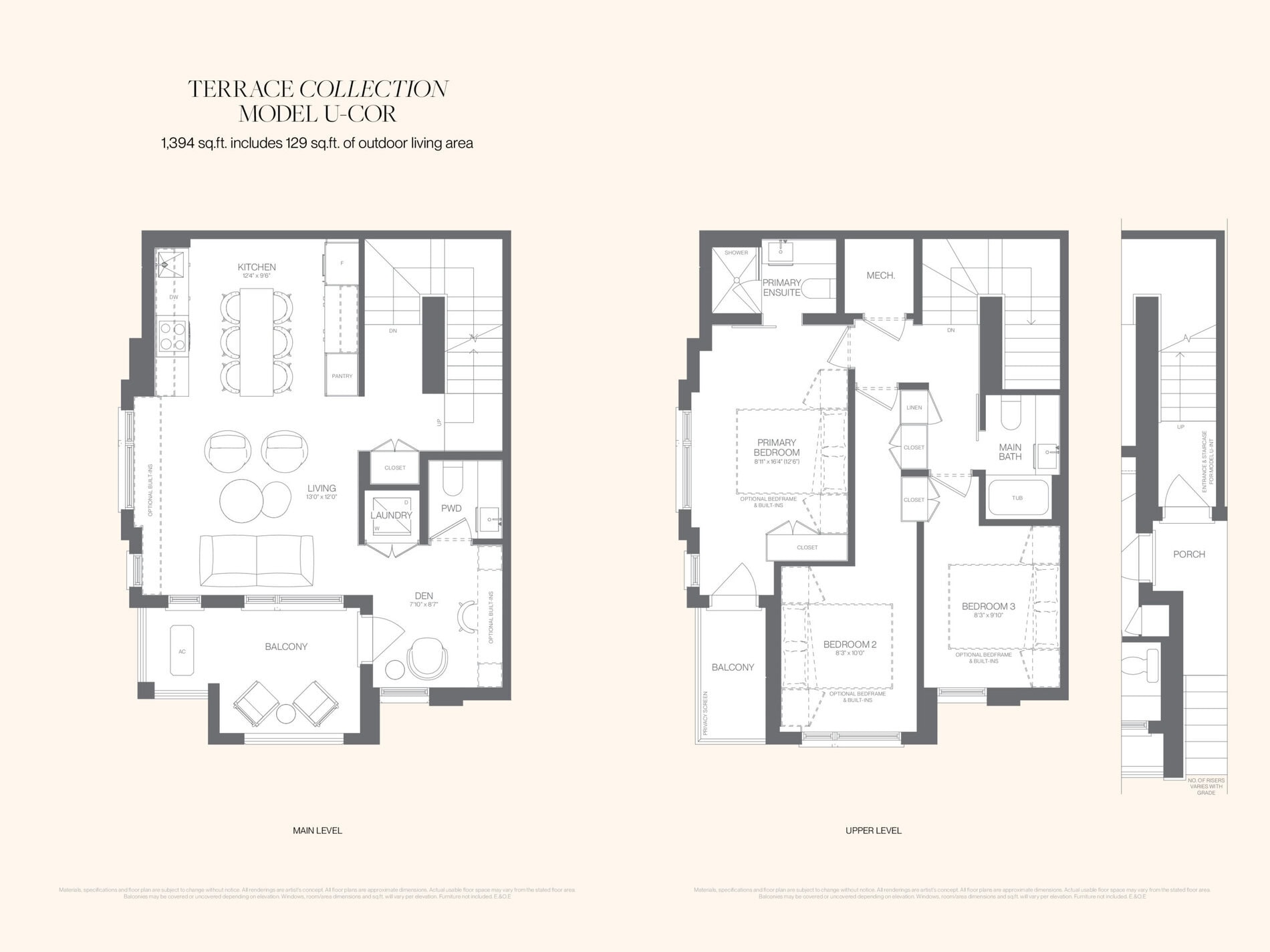 Model U-Cor (Terrace Collection) floor plan