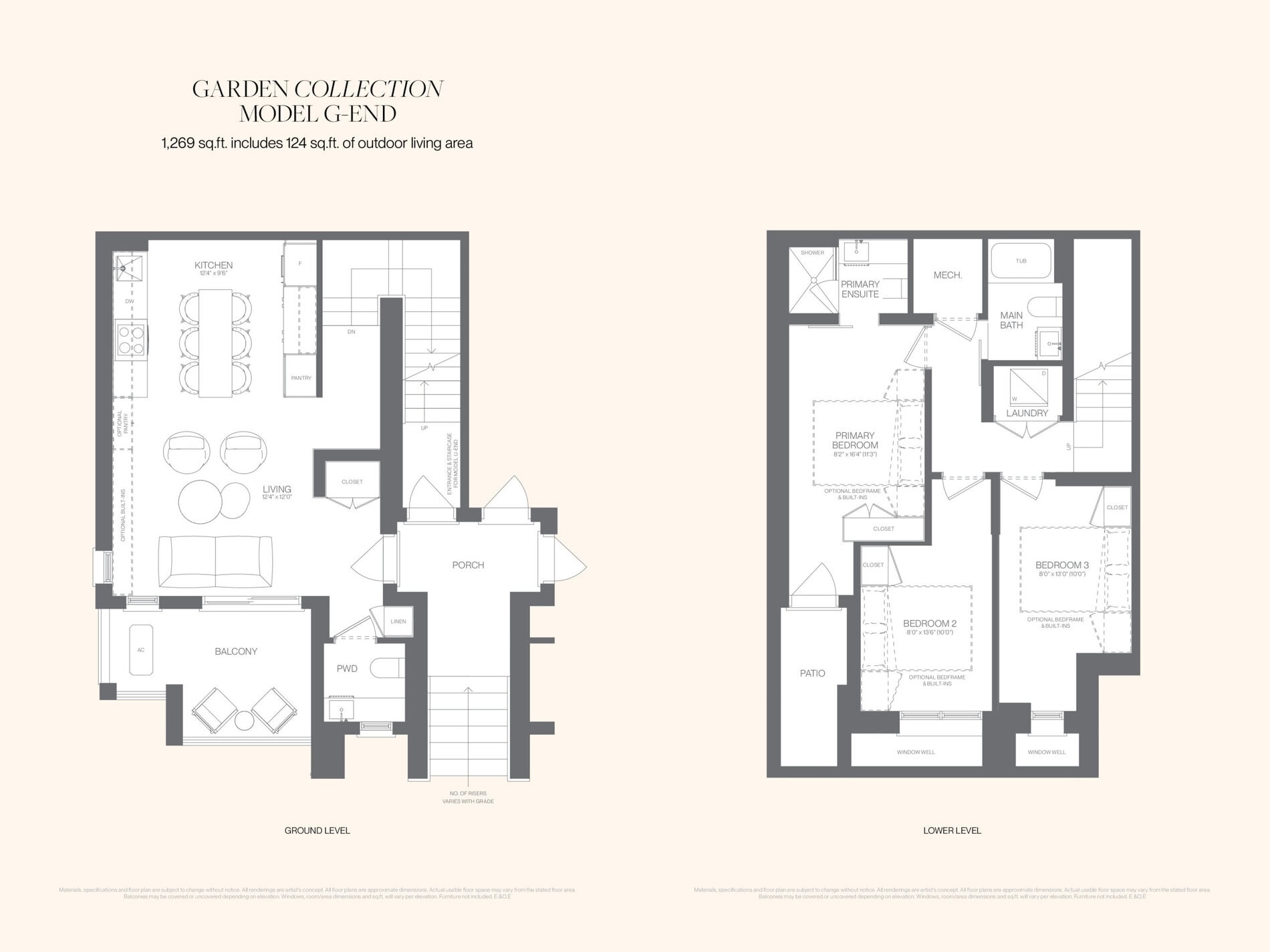 Model G-End (Garden Collection) floor plan