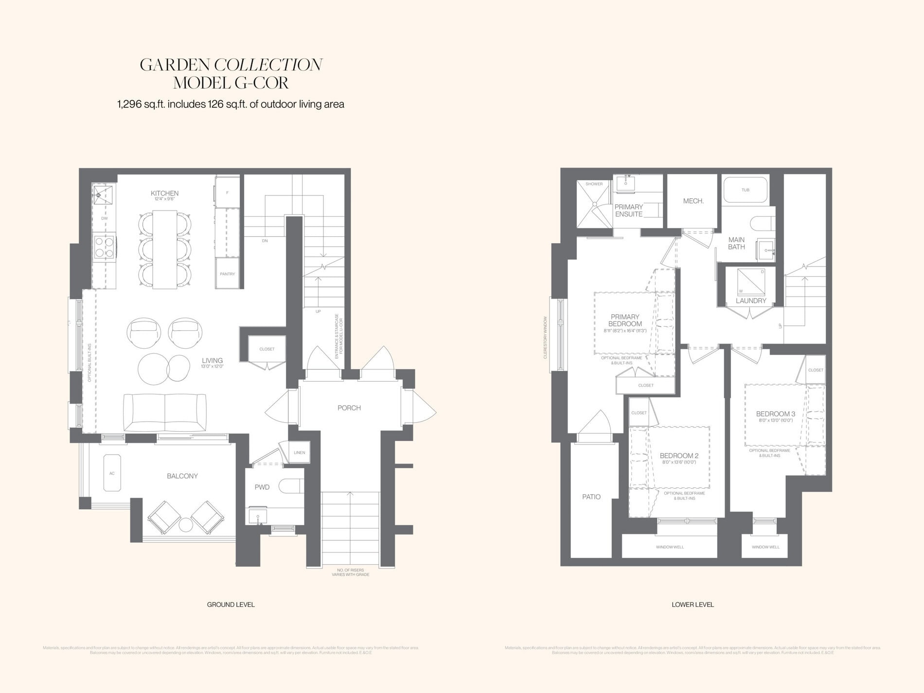 Model G-Cor (Garden Collection) floor plan