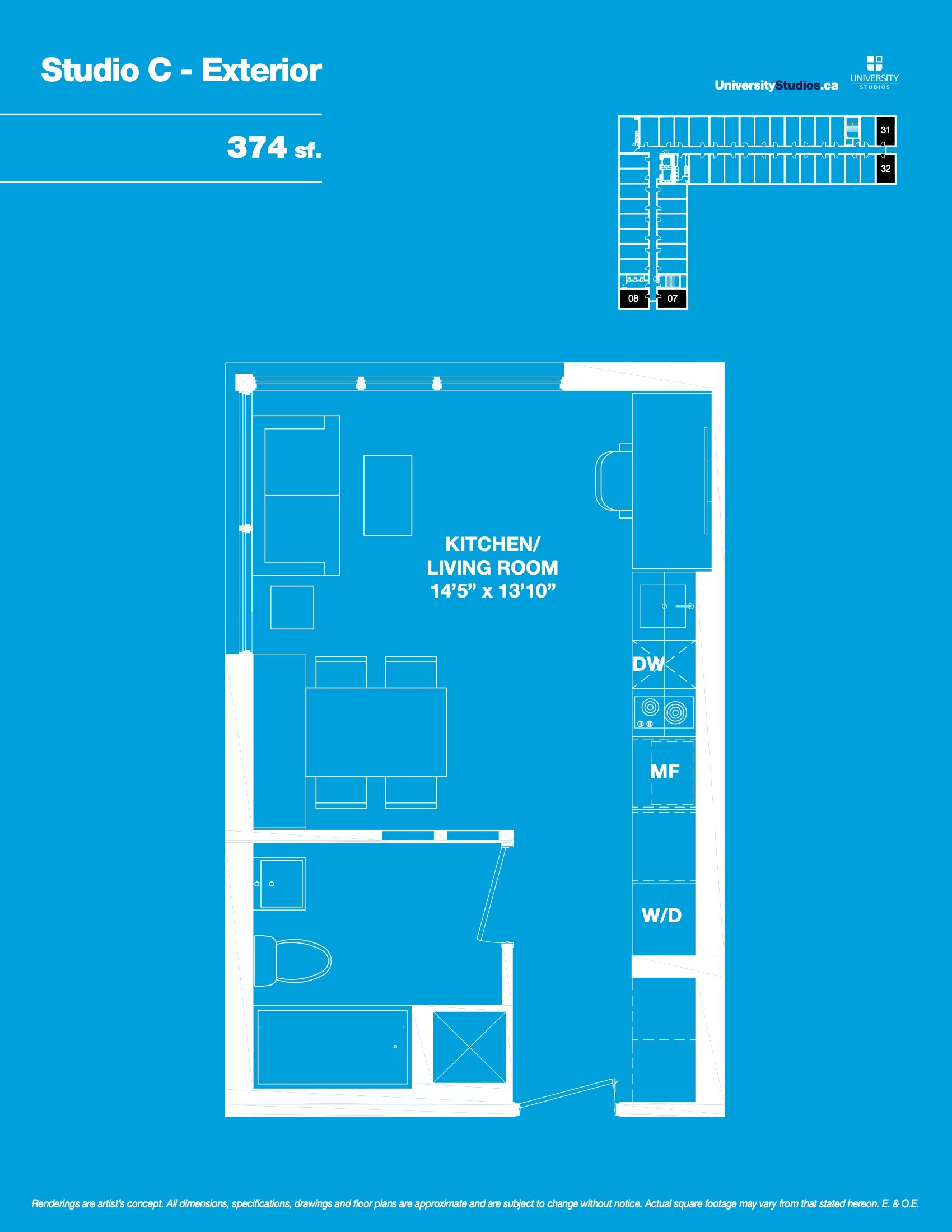 Studio C floor plan