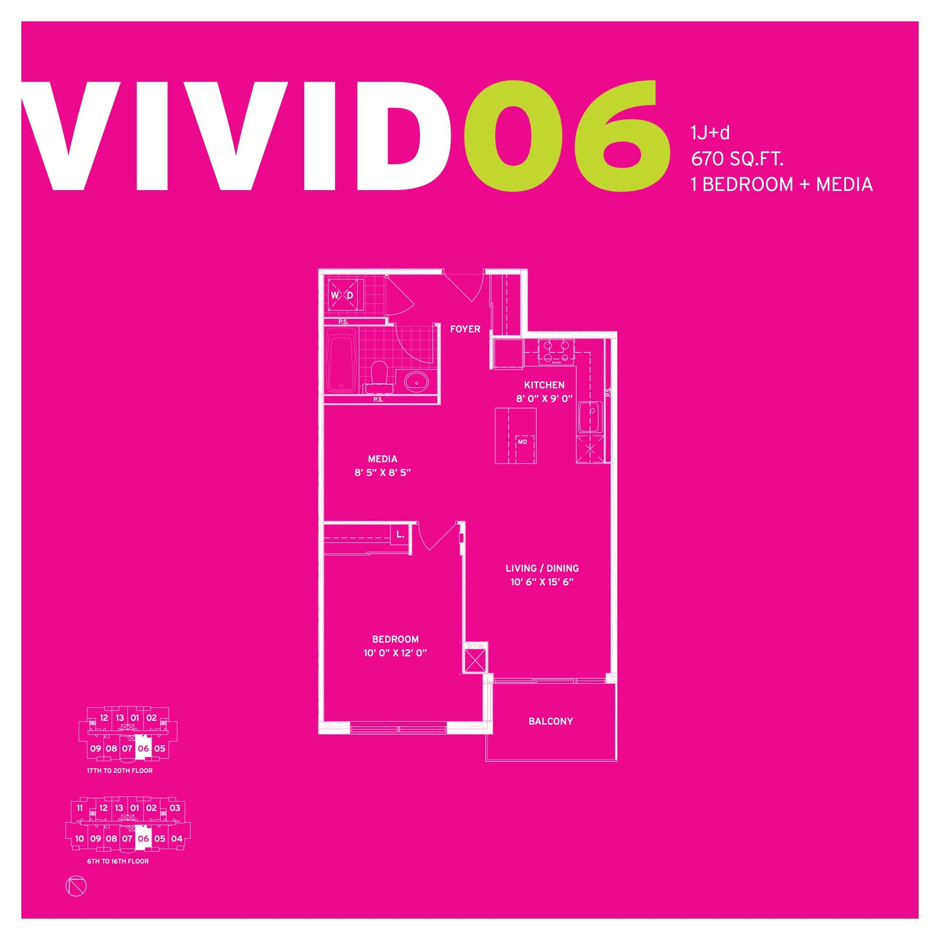 Vivid 06 1J+d floor plan
