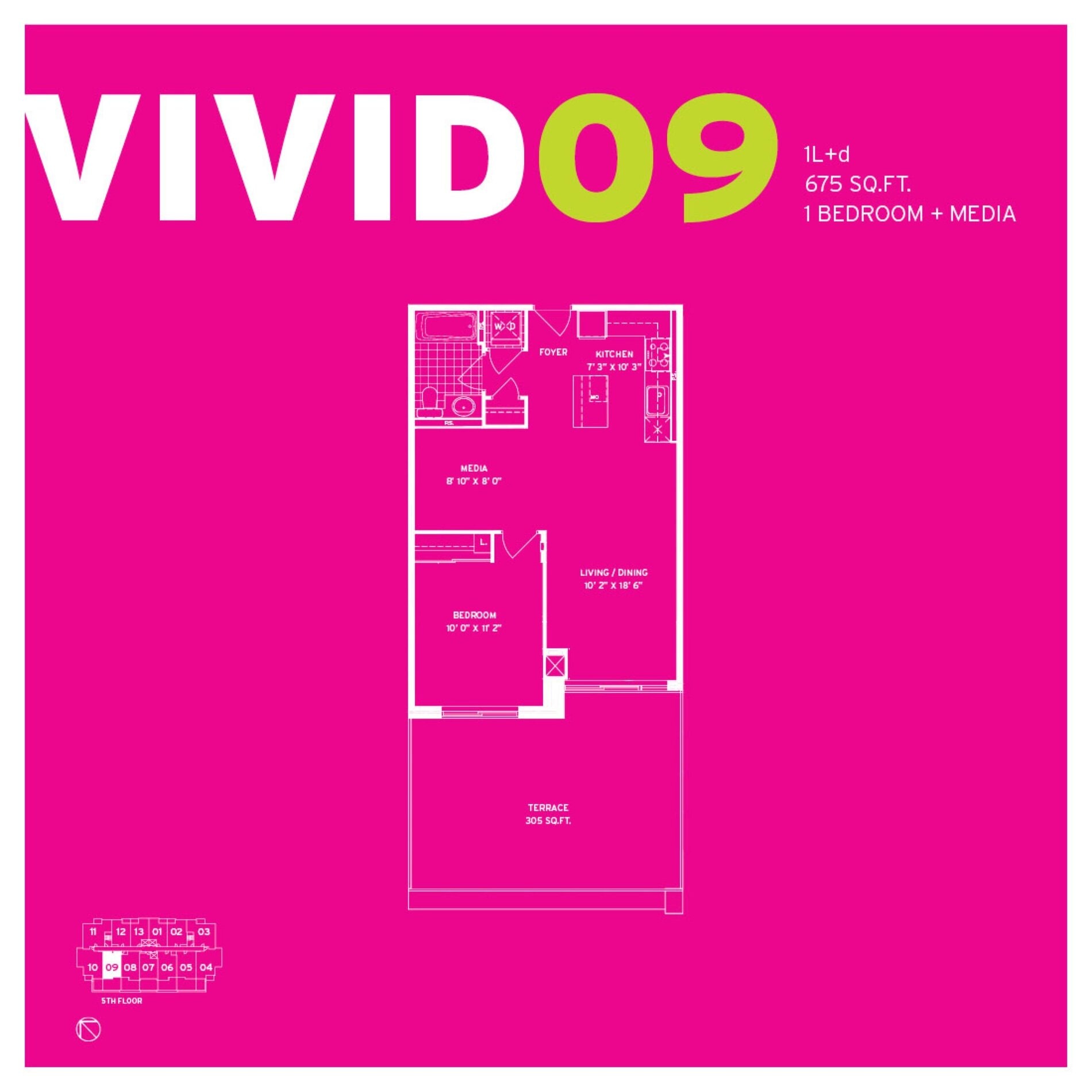 Vivid 09 1L+d floor plan