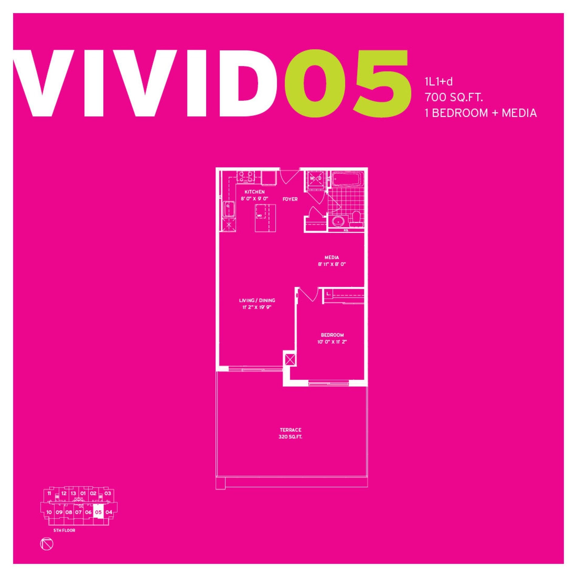 Vivid 05 1L1+d floor plan