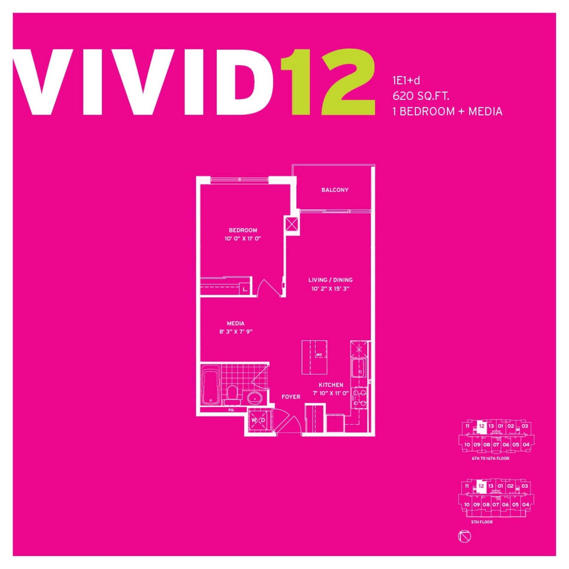 Vivid 12 1E1+d floor plan