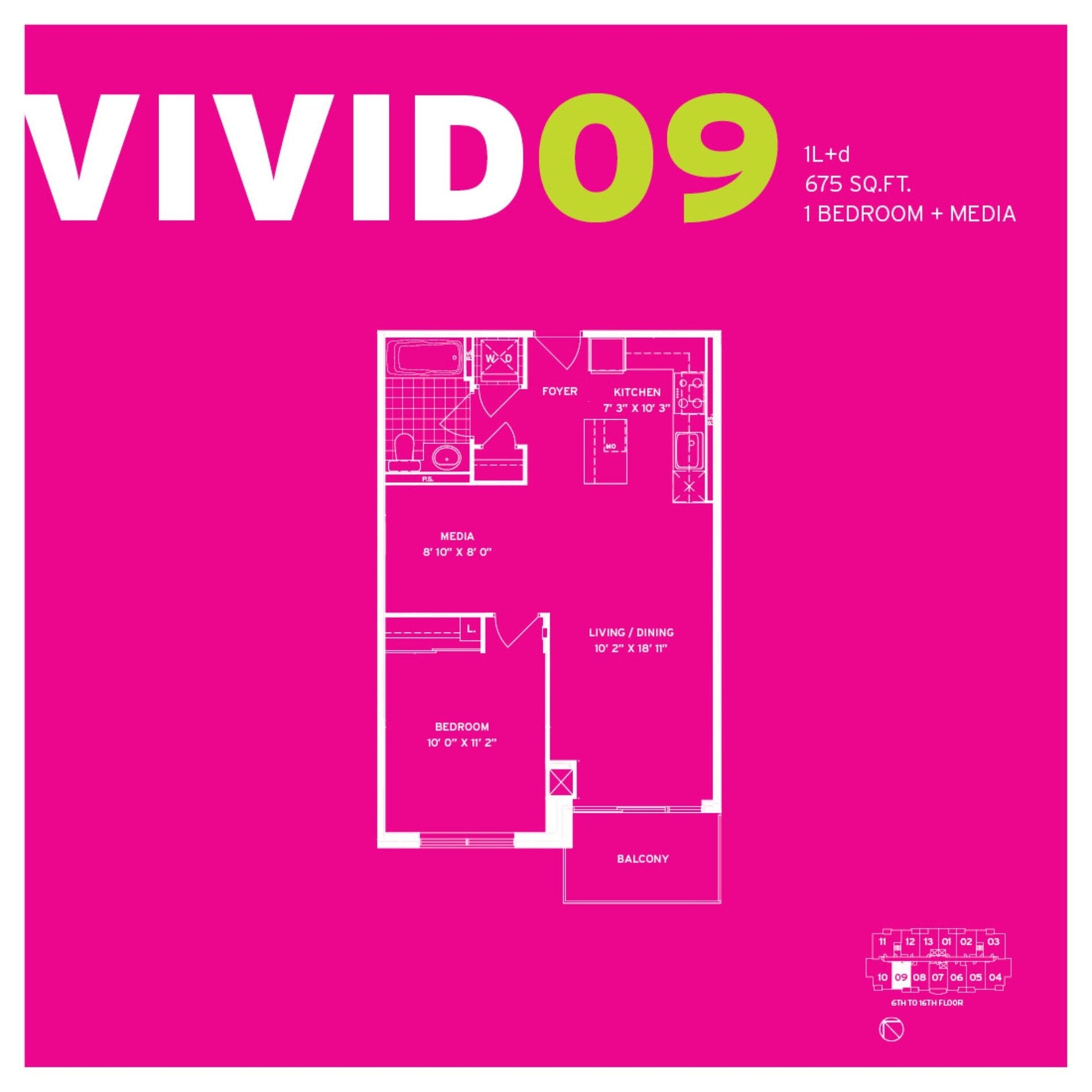 Vivid 09 1L+d floor plan