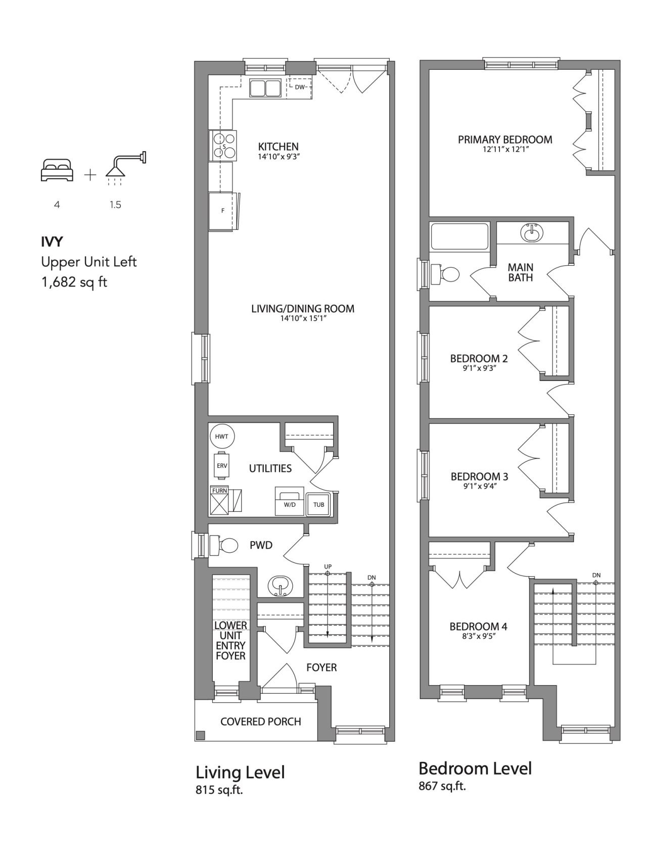 Ivy (Left) floor plan