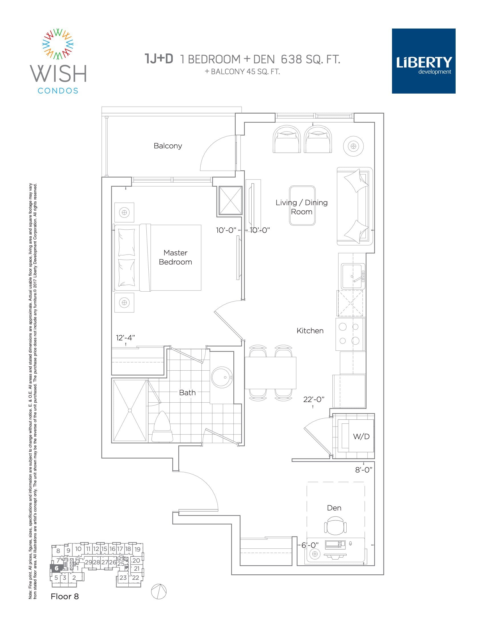 1J+D floor plan