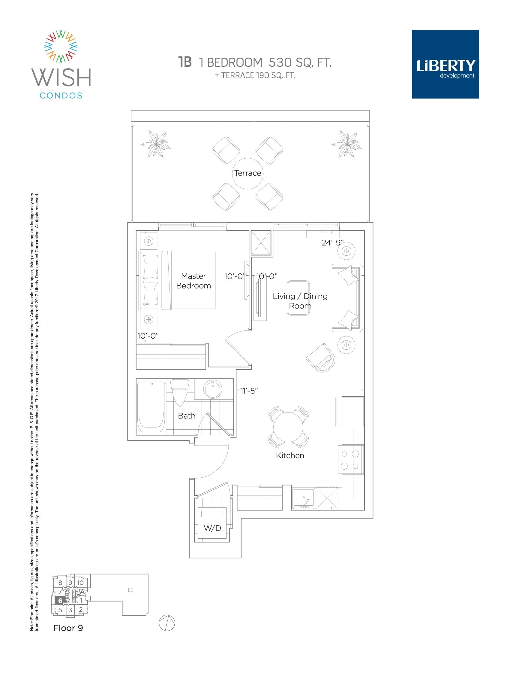 1B floor plan