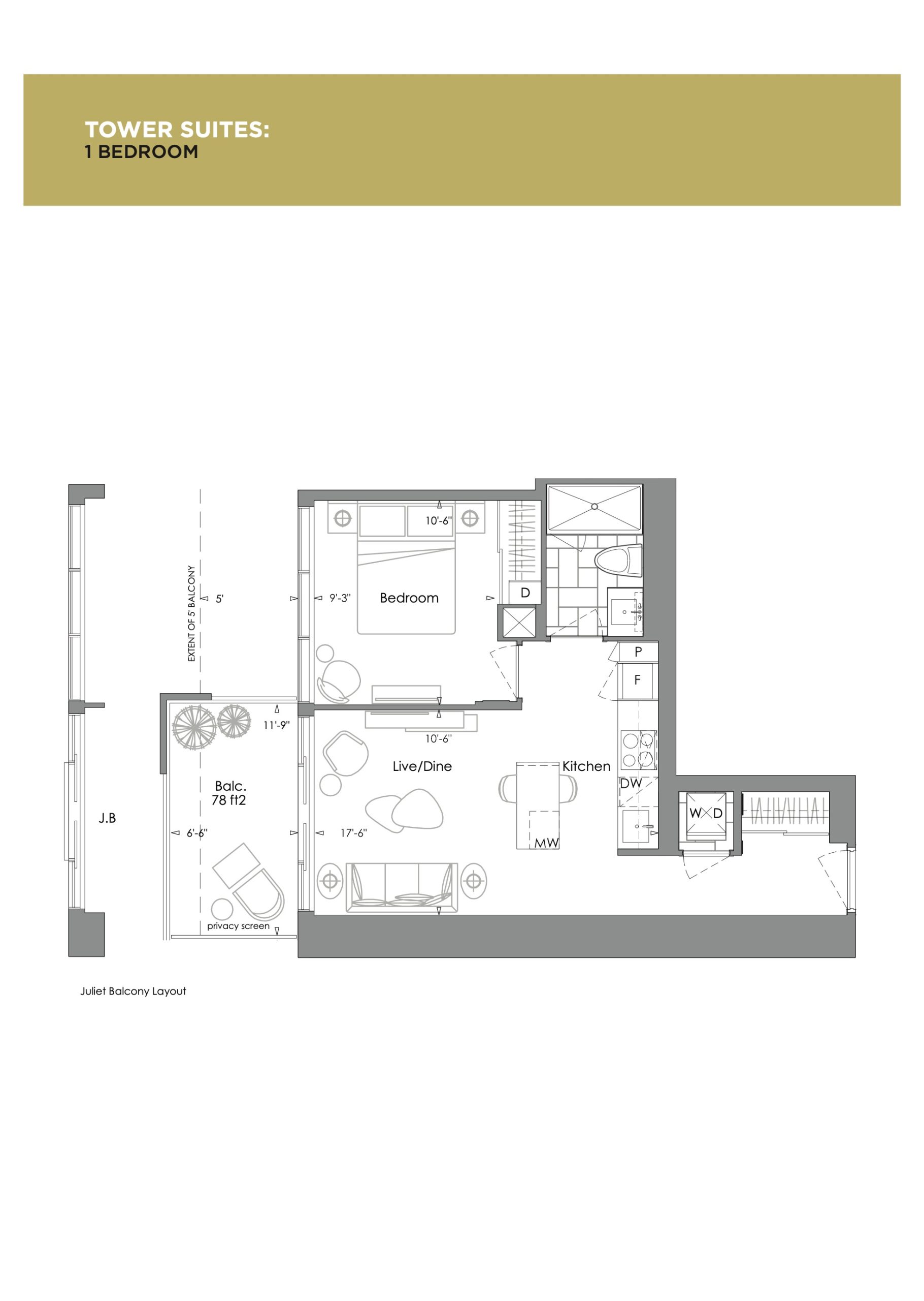1D floor plan