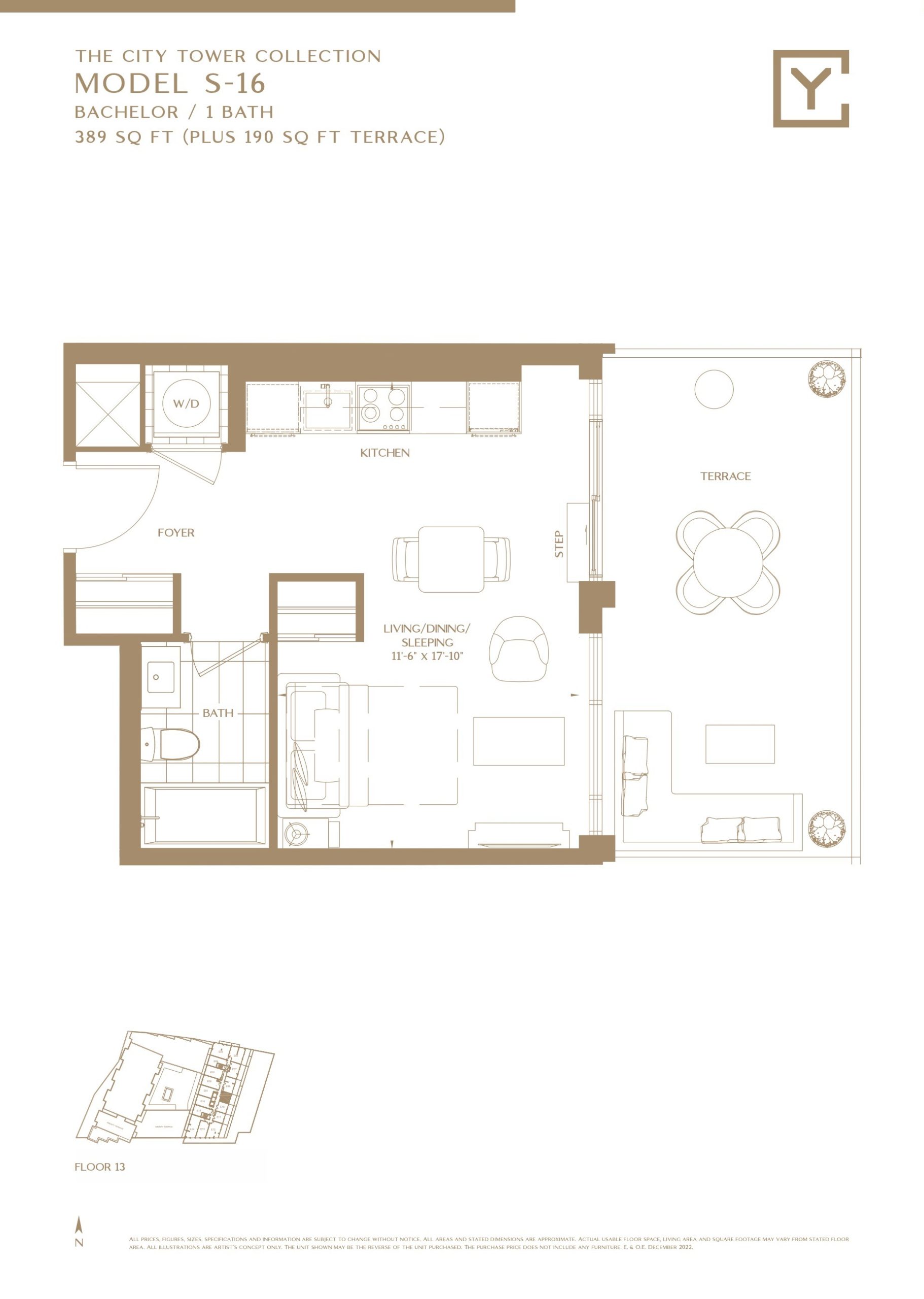Model S-16 (The City Tower Collection) floor plan
