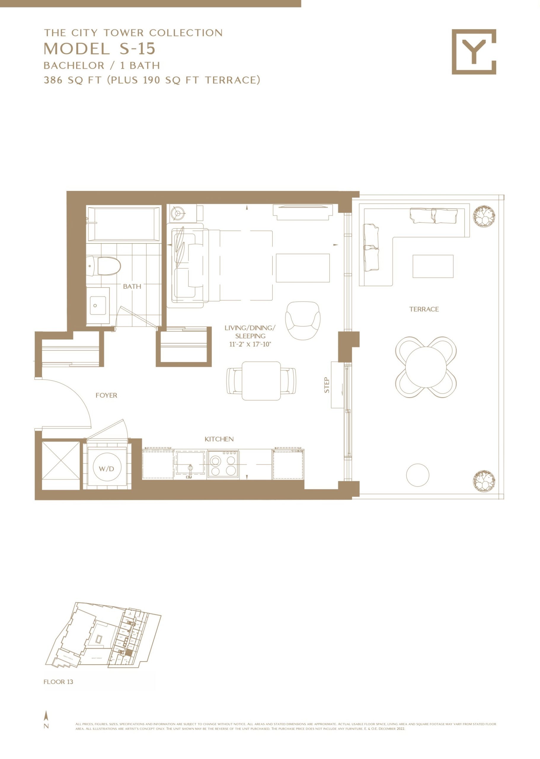 Model S-15 (The City Tower Collection) floor plan