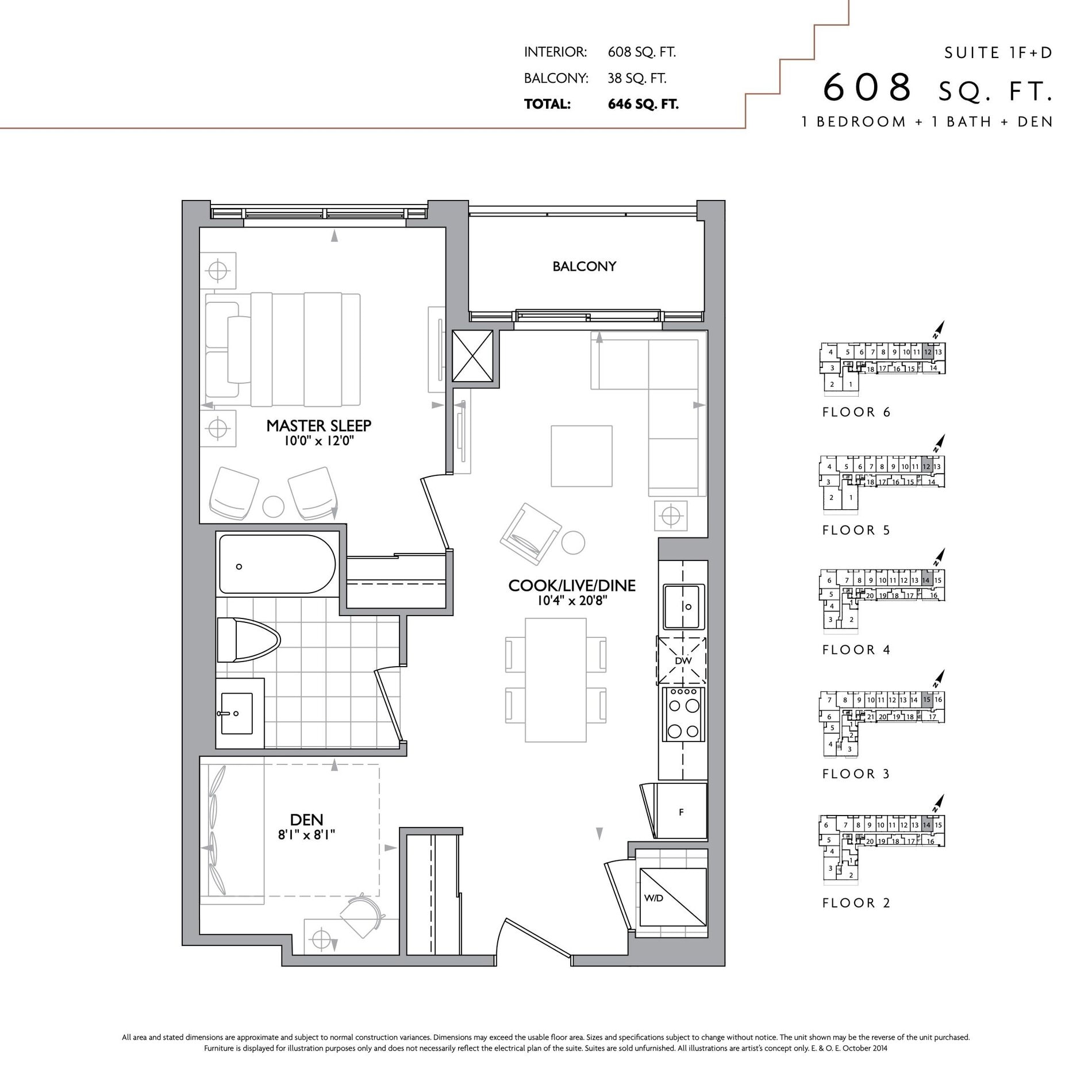 Suite 1F+D floor plan