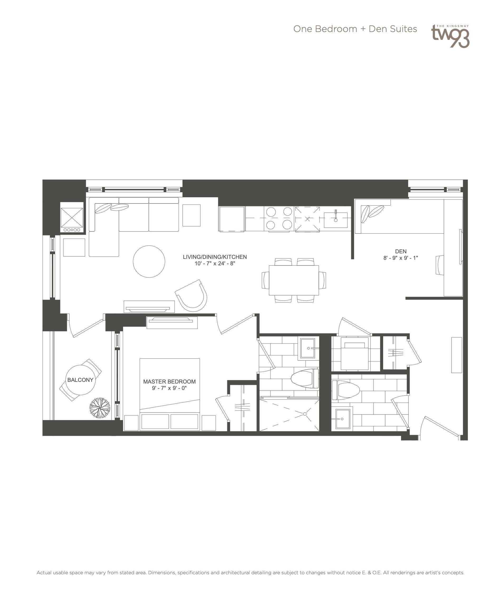 Suite 1D-A floor plan