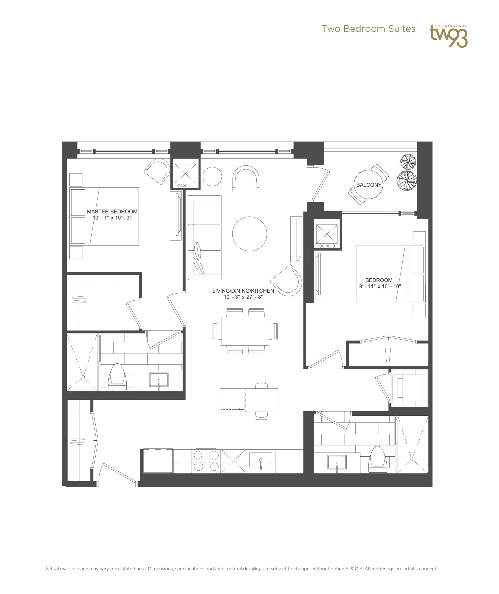 Suite 2-H floor plan