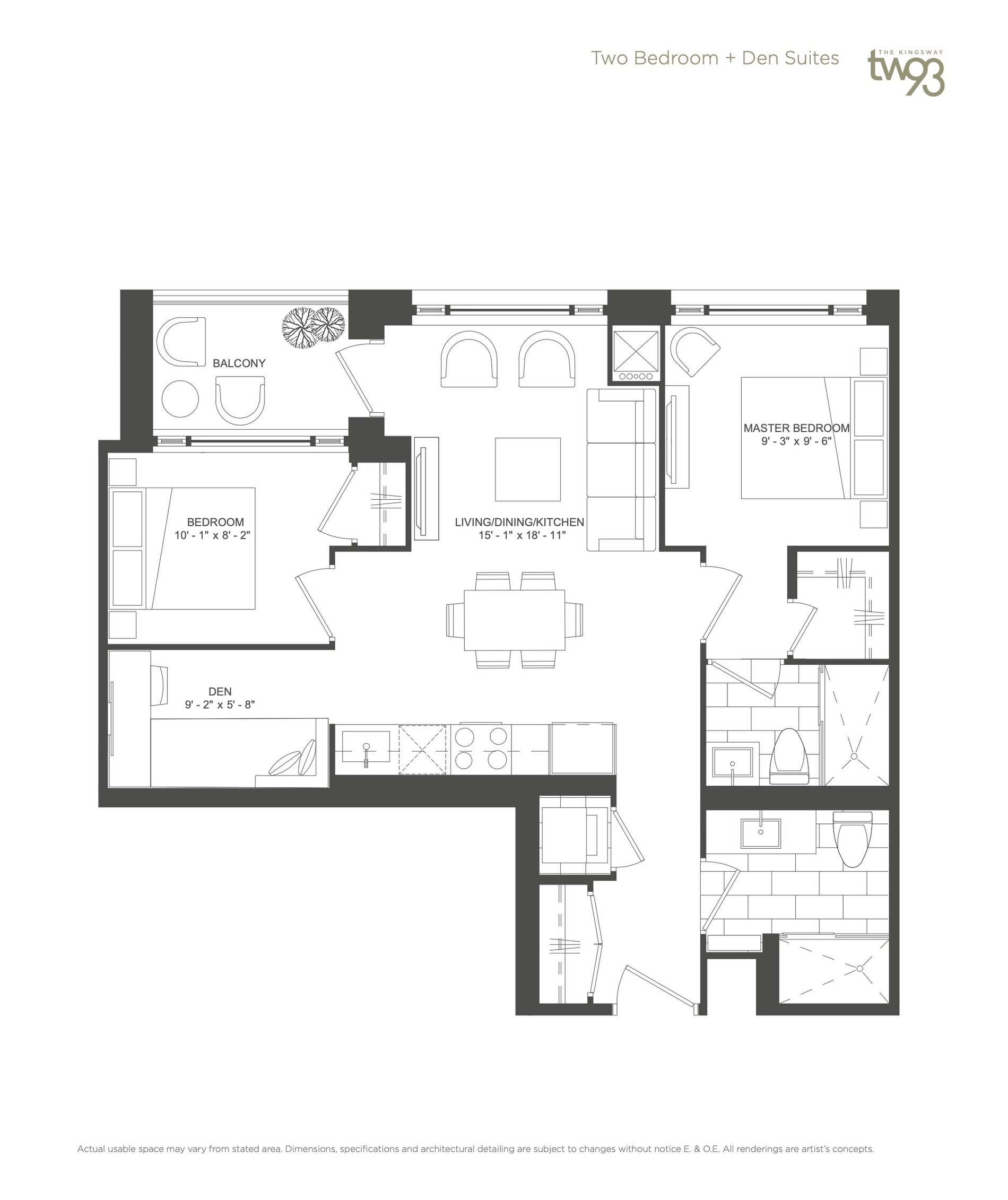 Suite 2D-M floor plan