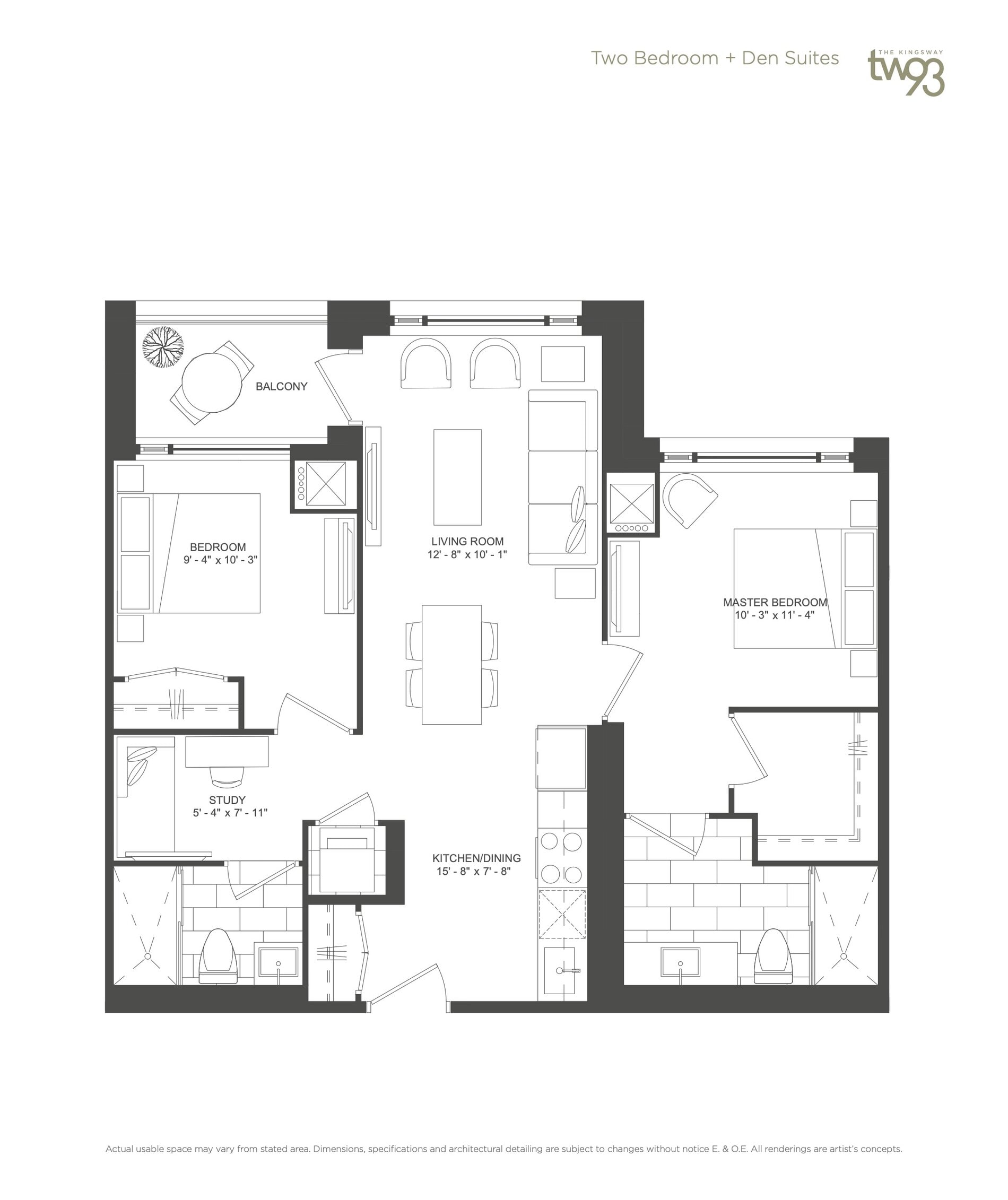Suite 2D-D floor plan