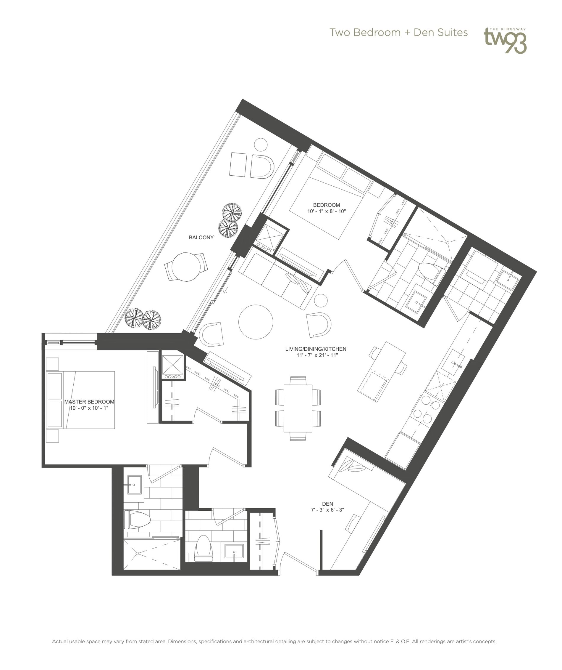 Suite 2D-A floor plan