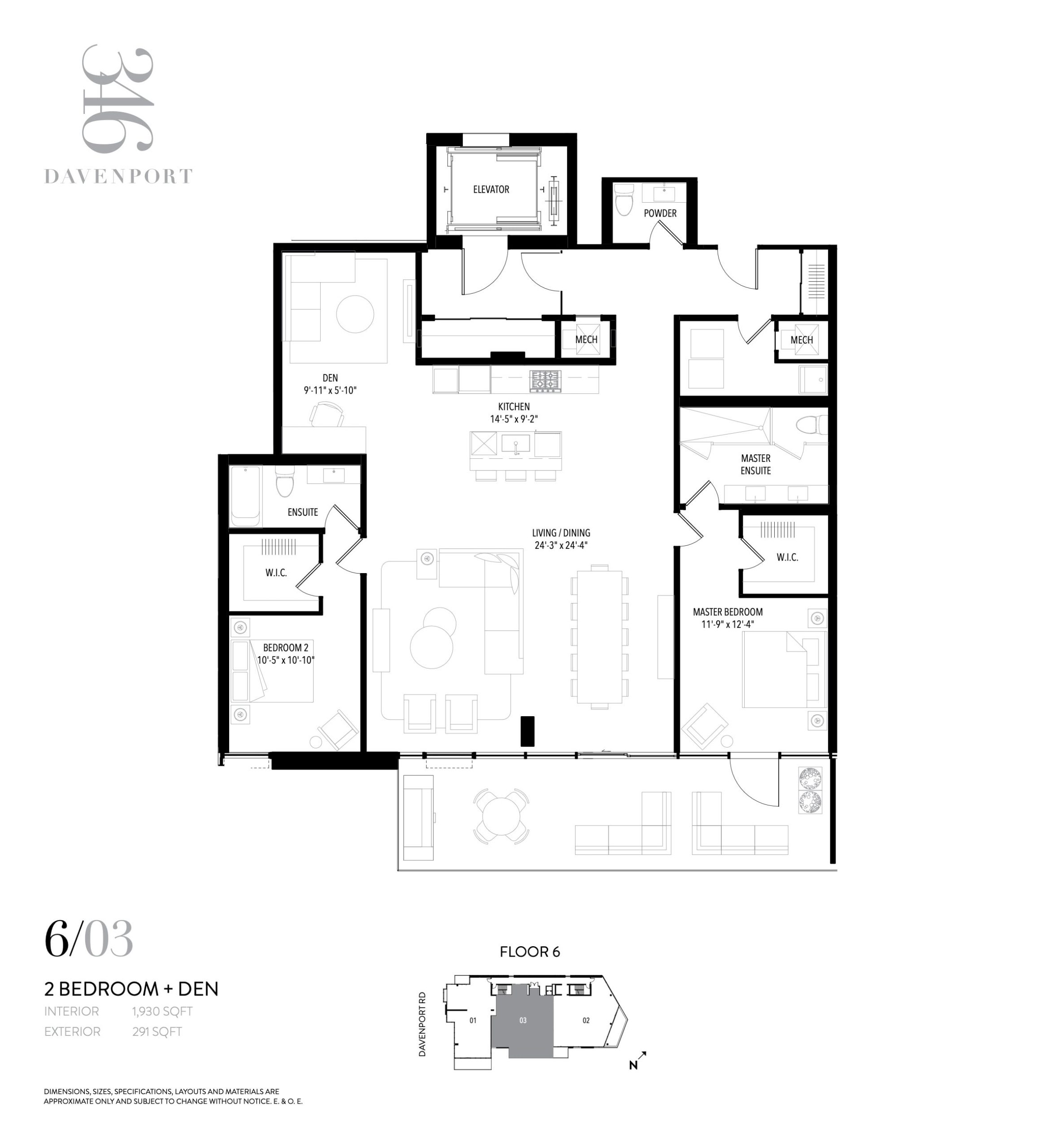 Unit 603 floor plan