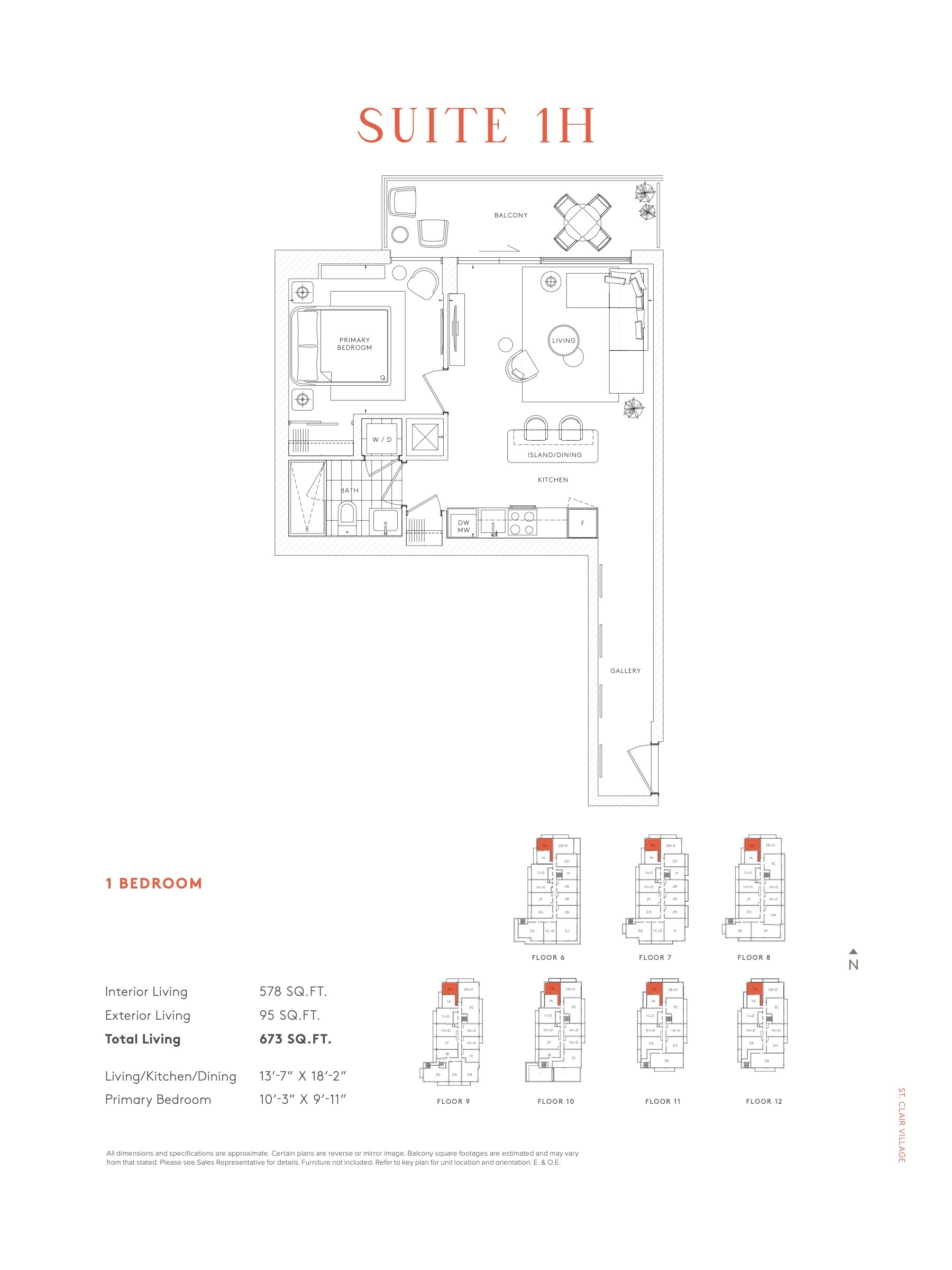 Suite 1H floor plan